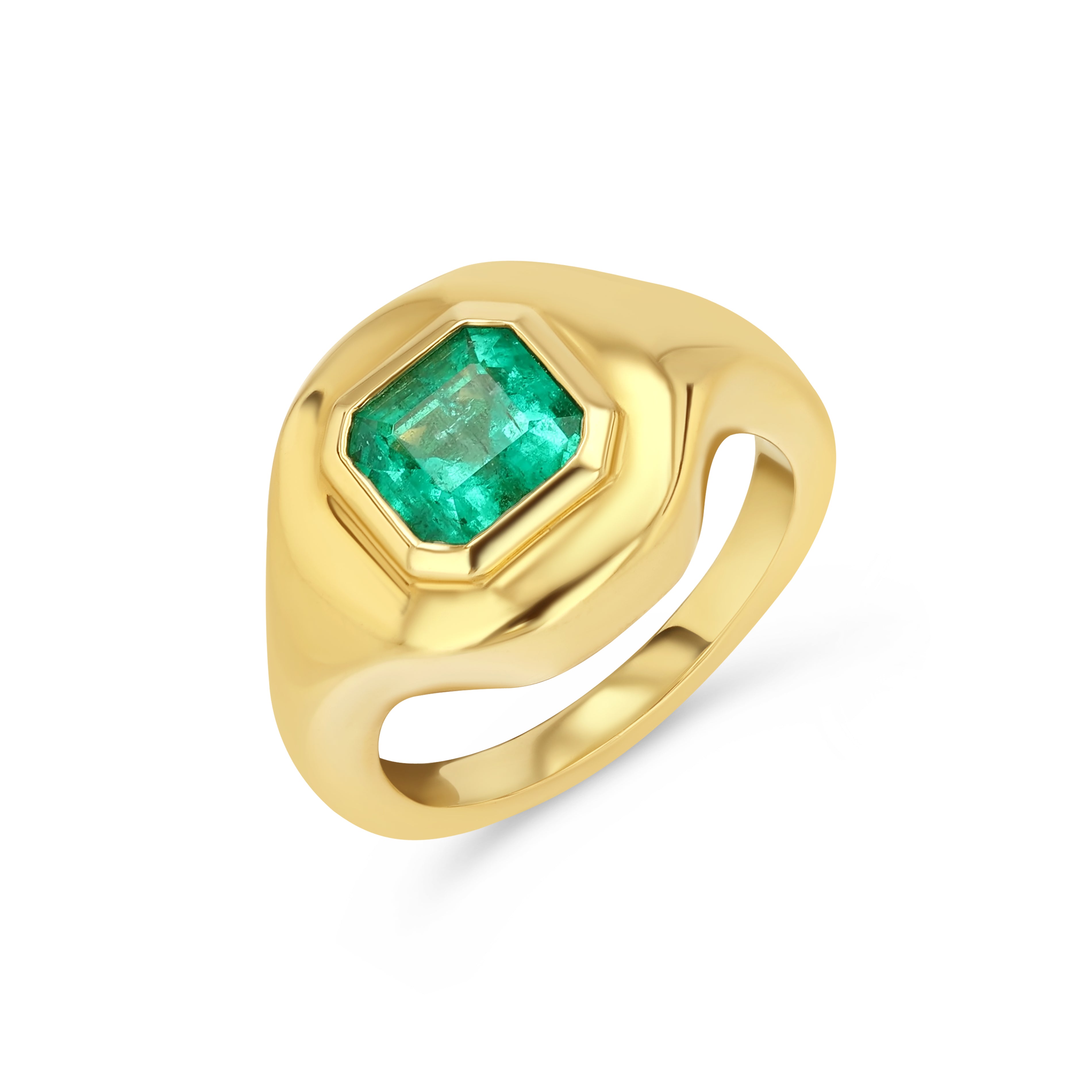 0.91CT MUZO EMERALD RIPPLE RING