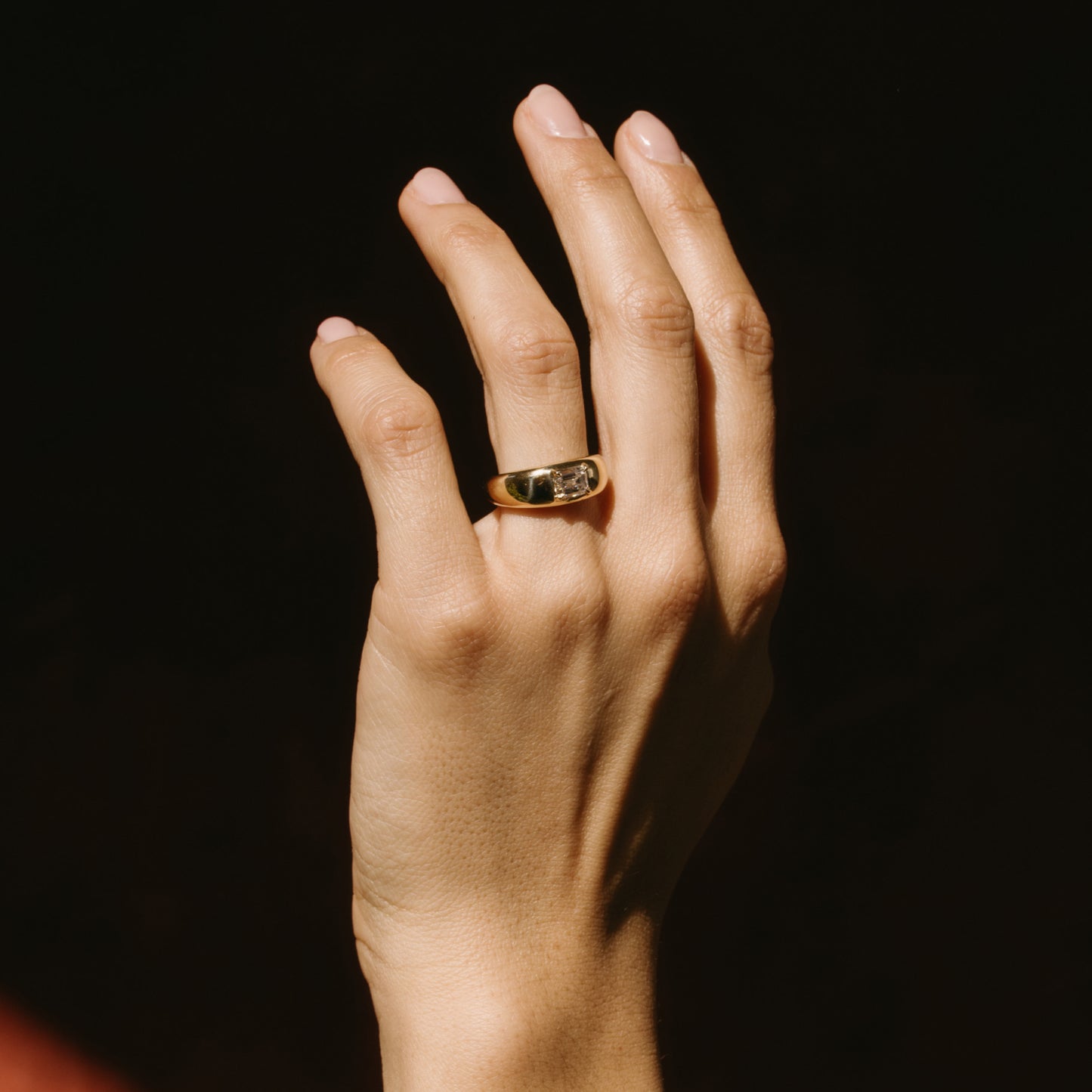 1.03ct Emerald Diamond Cloud Ring
