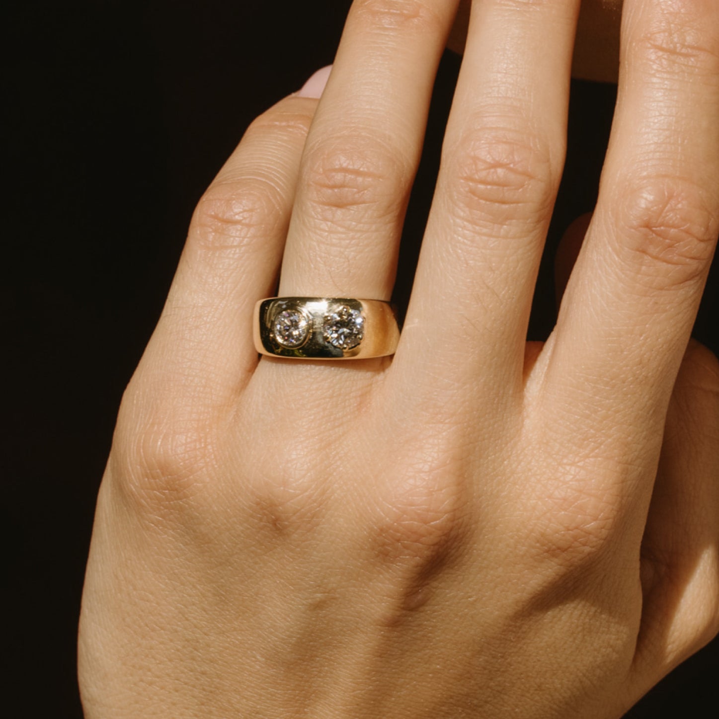 1.09tcw Champagne Diamond Barrett Ring