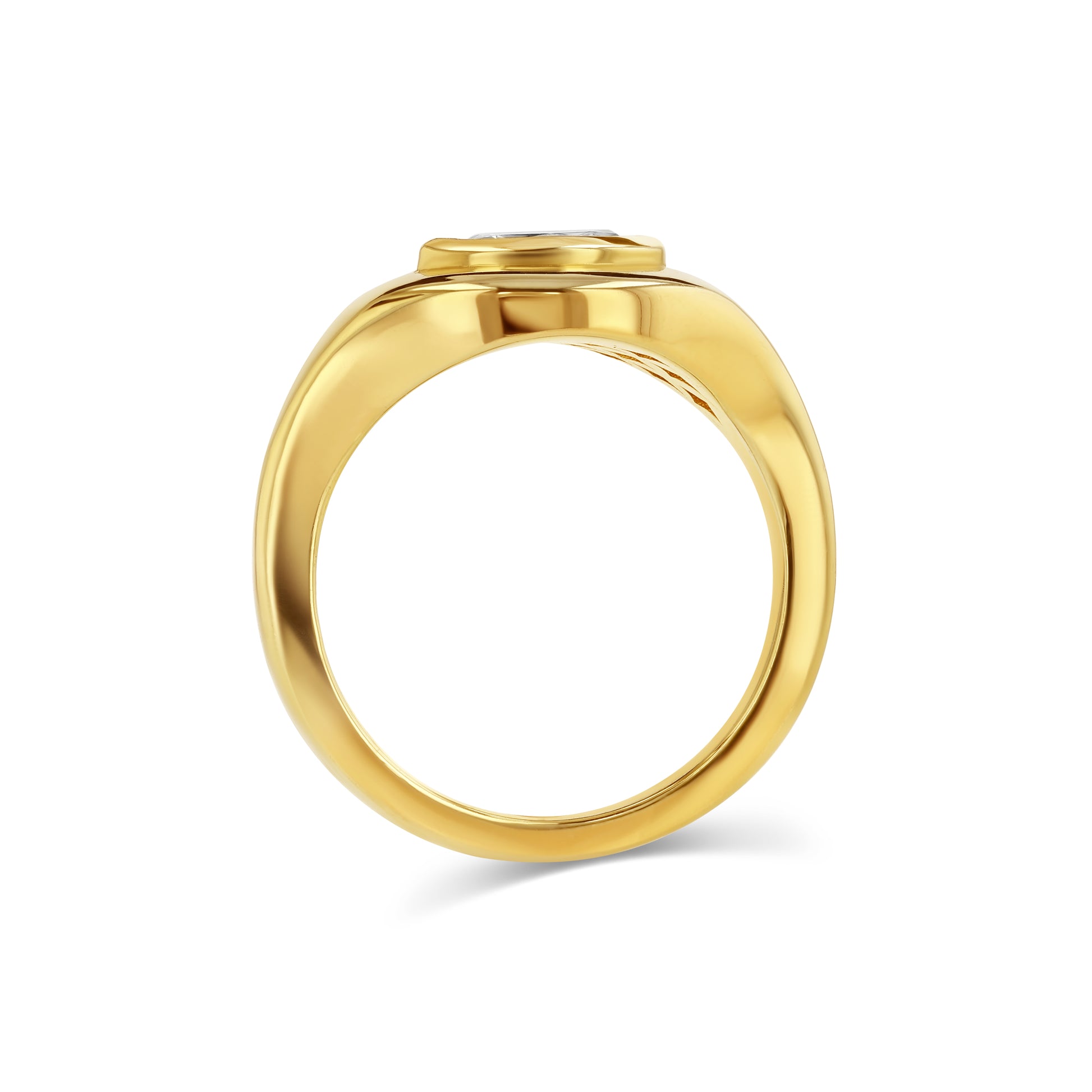 0.43CT DIAMOND MARQUISE RIPPLE RING