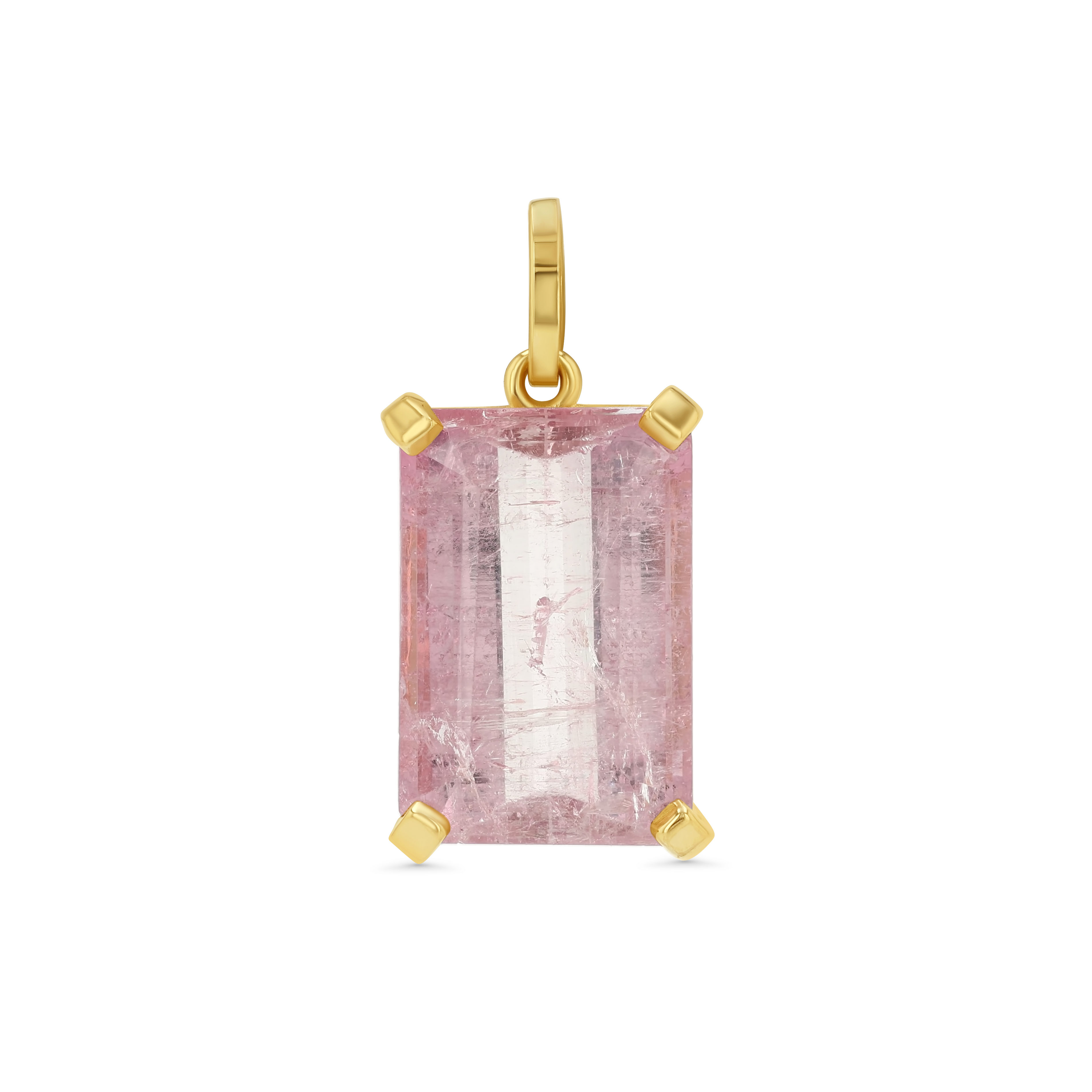 12.42ct Pink Tourmaline Emerald Cut Charm
