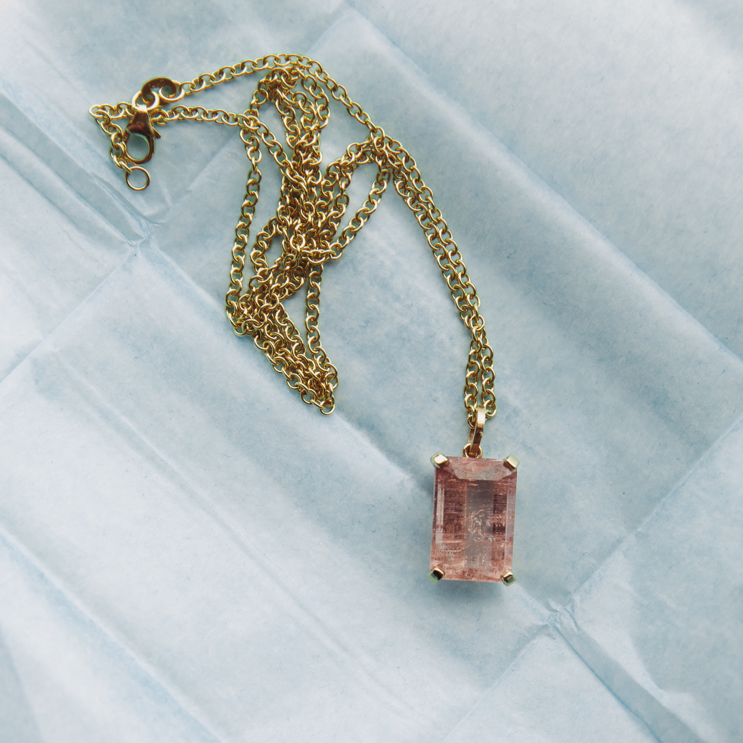 12.42ct Pink Tourmaline Emerald Cut Charm