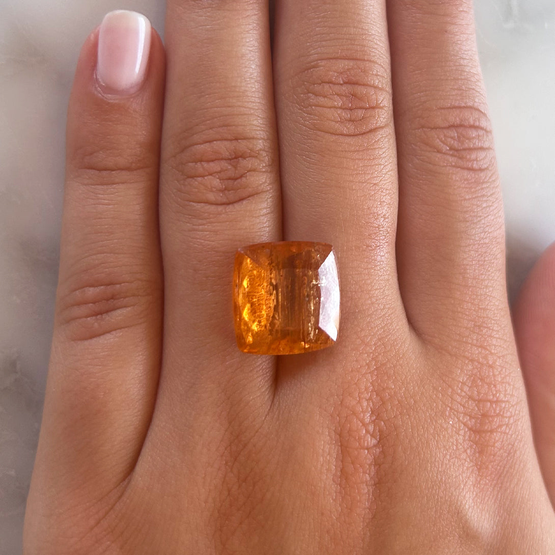 BESPOKE 15.25CT IMPERIAL TOPAZ RING