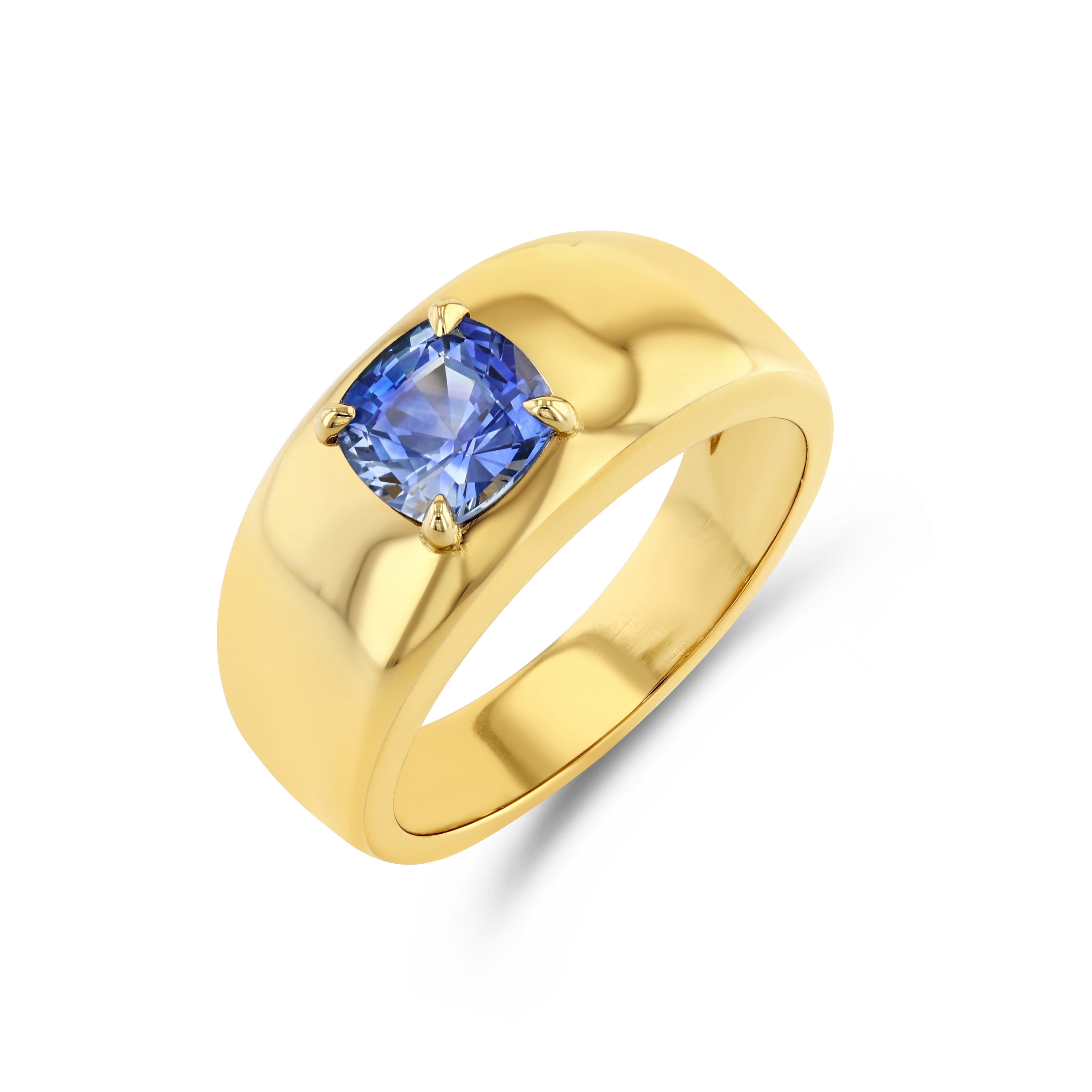 Sapphire Cushion Cut Cloud Ring