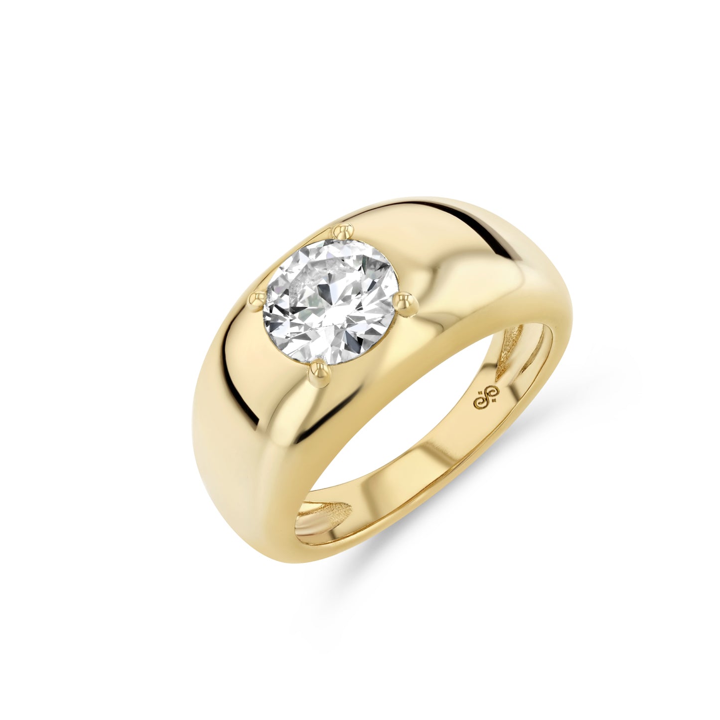 1.01ct Round Diamond Cloud Ring