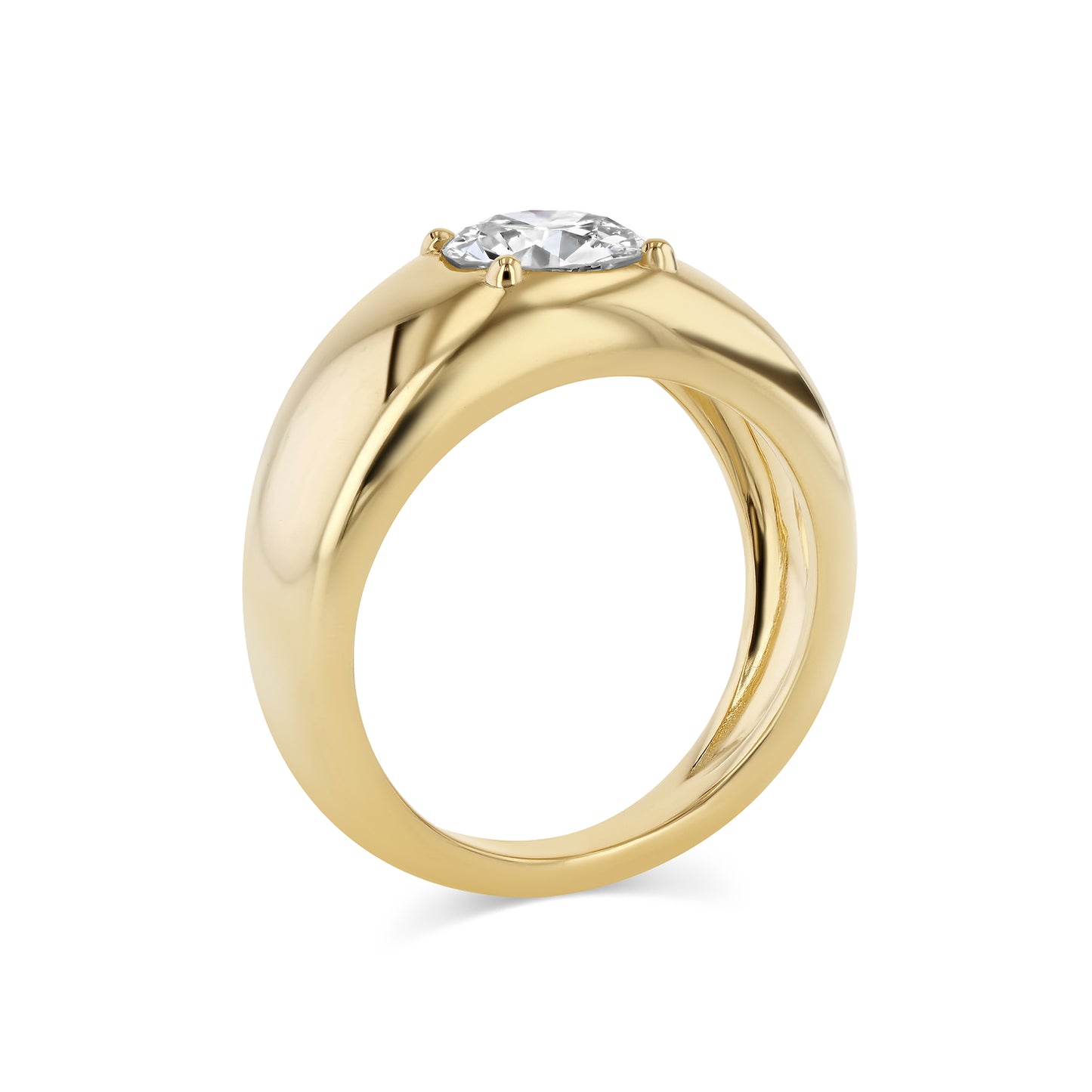 1.01ct Round Diamond Cloud Ring