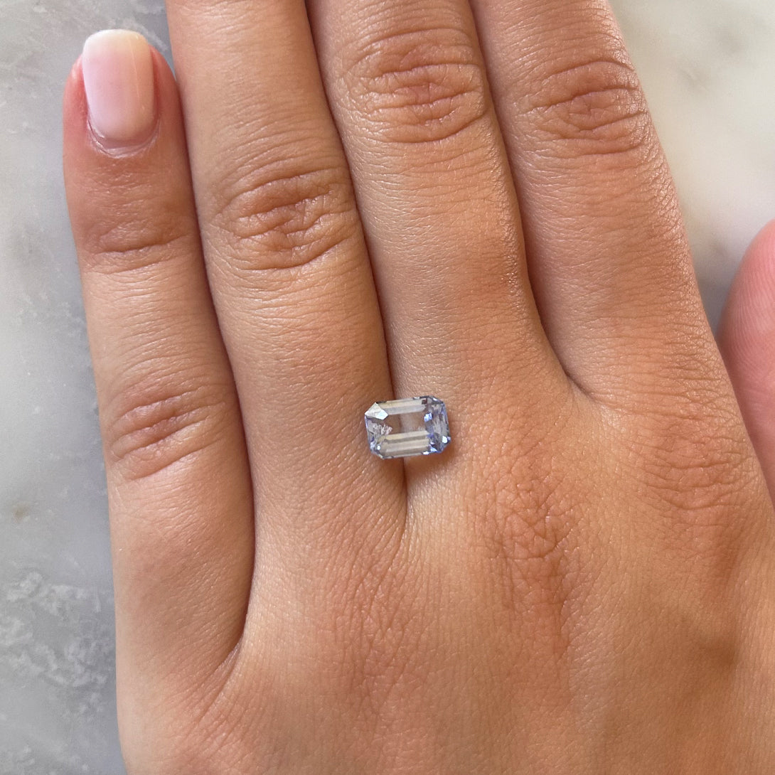 BESPOKE 2.06CT LIGHT BLUE SAPPHIRE RING