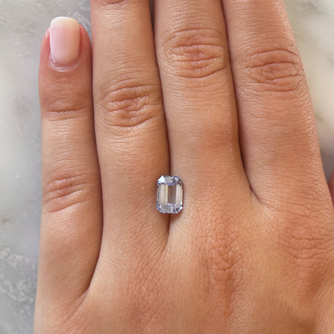 BESPOKE 2.06CT LIGHT BLUE SAPPHIRE RING