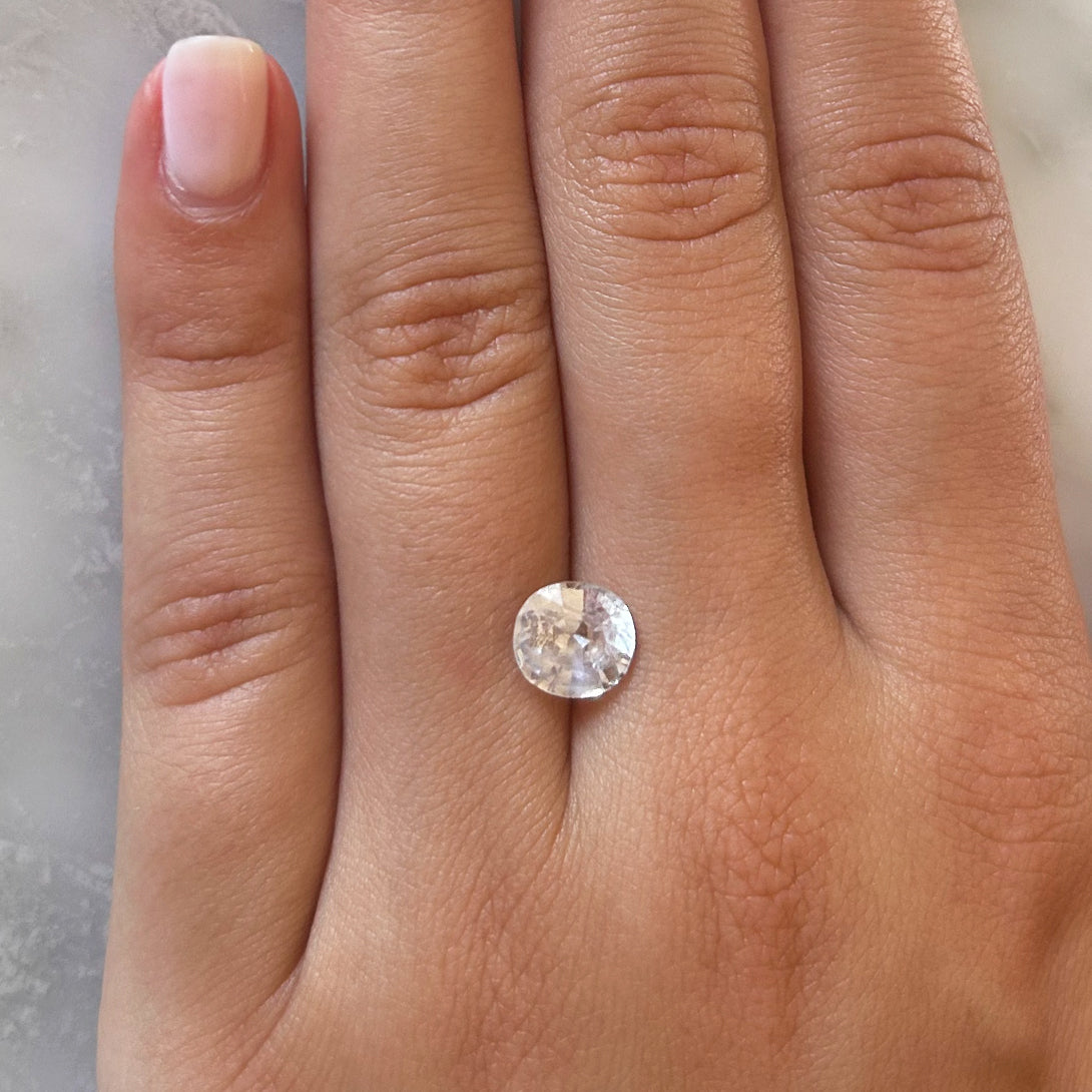 BESPOKE 2.11CT PALE BLUE SAPPHIRE RING