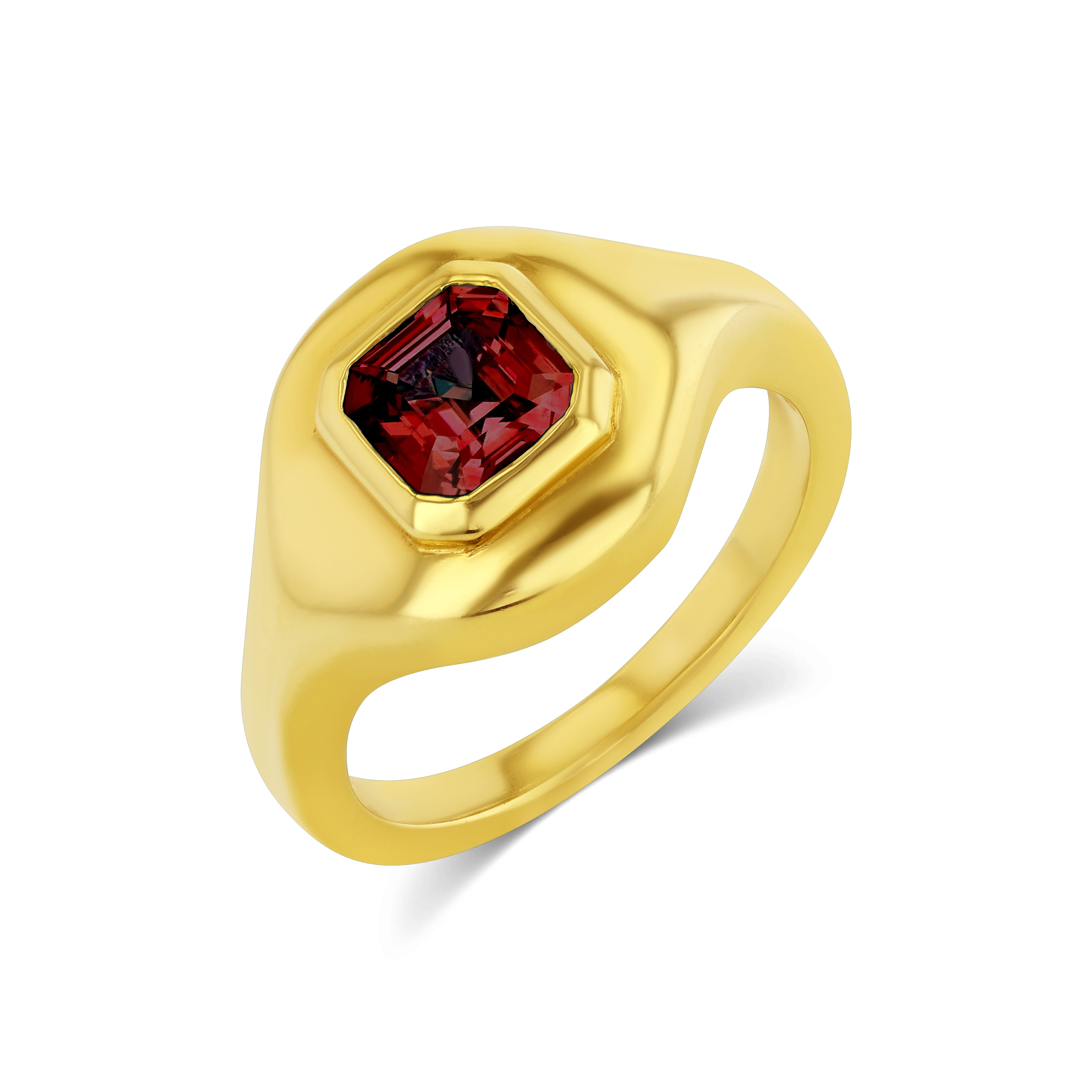 2.1CT GARNET RIPPLE RING