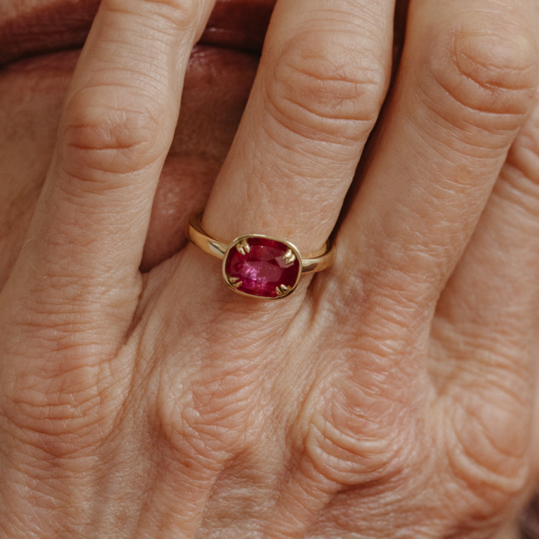 2.64CT RUBY BASKET RING