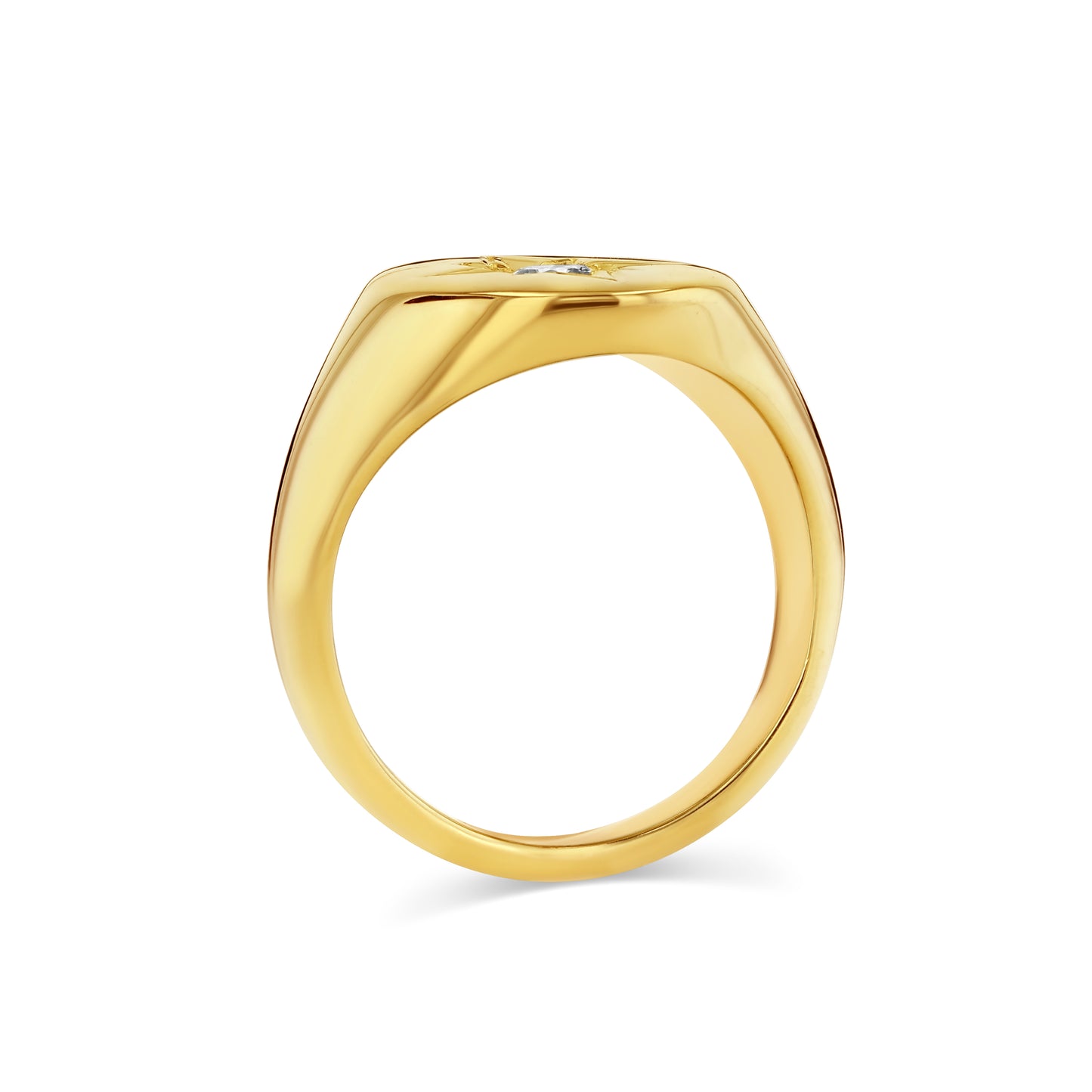 GRAND DIAMOND NORTH STAR SIGNET RING