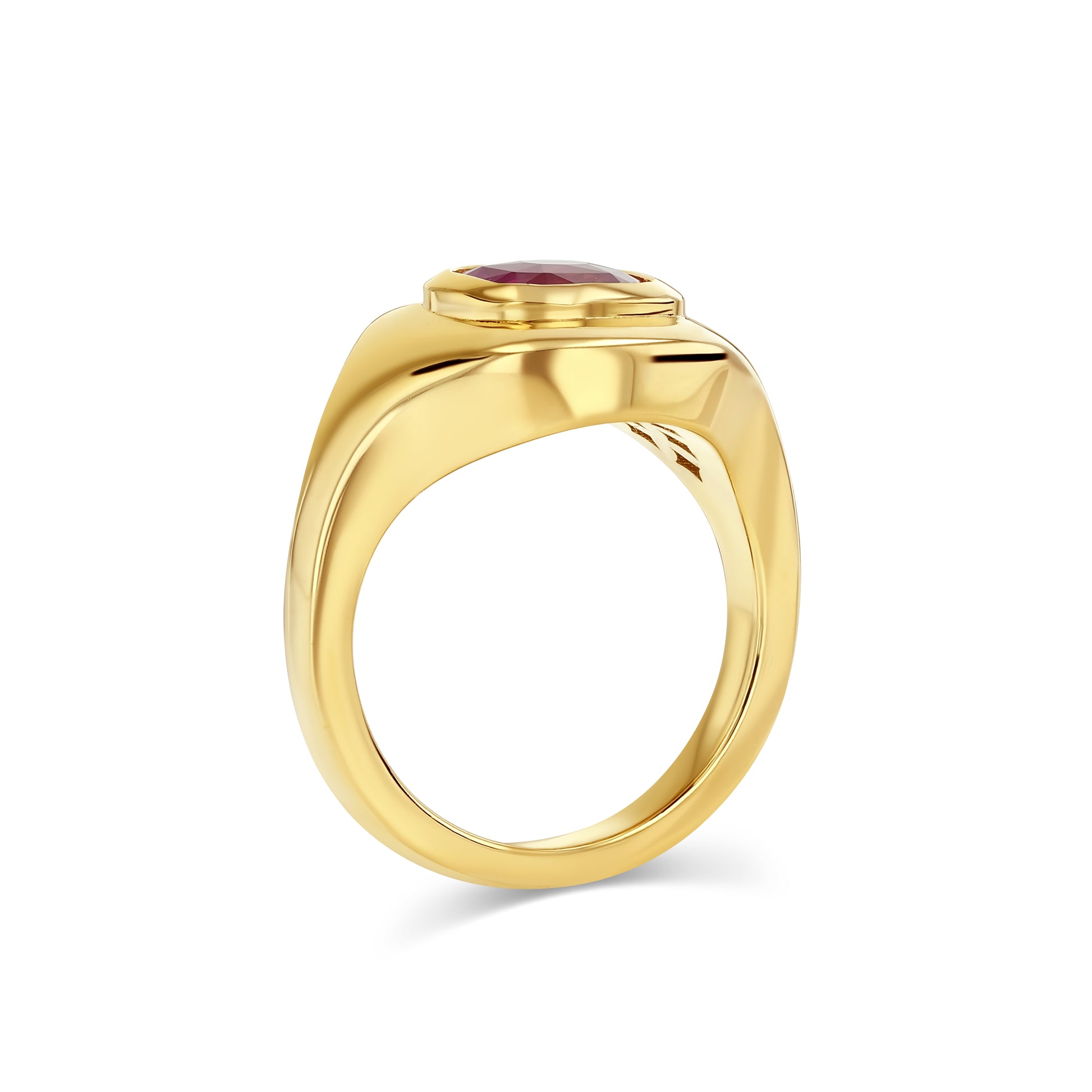 1.48CT PINK SAPPHIRE RIPPLE RING
