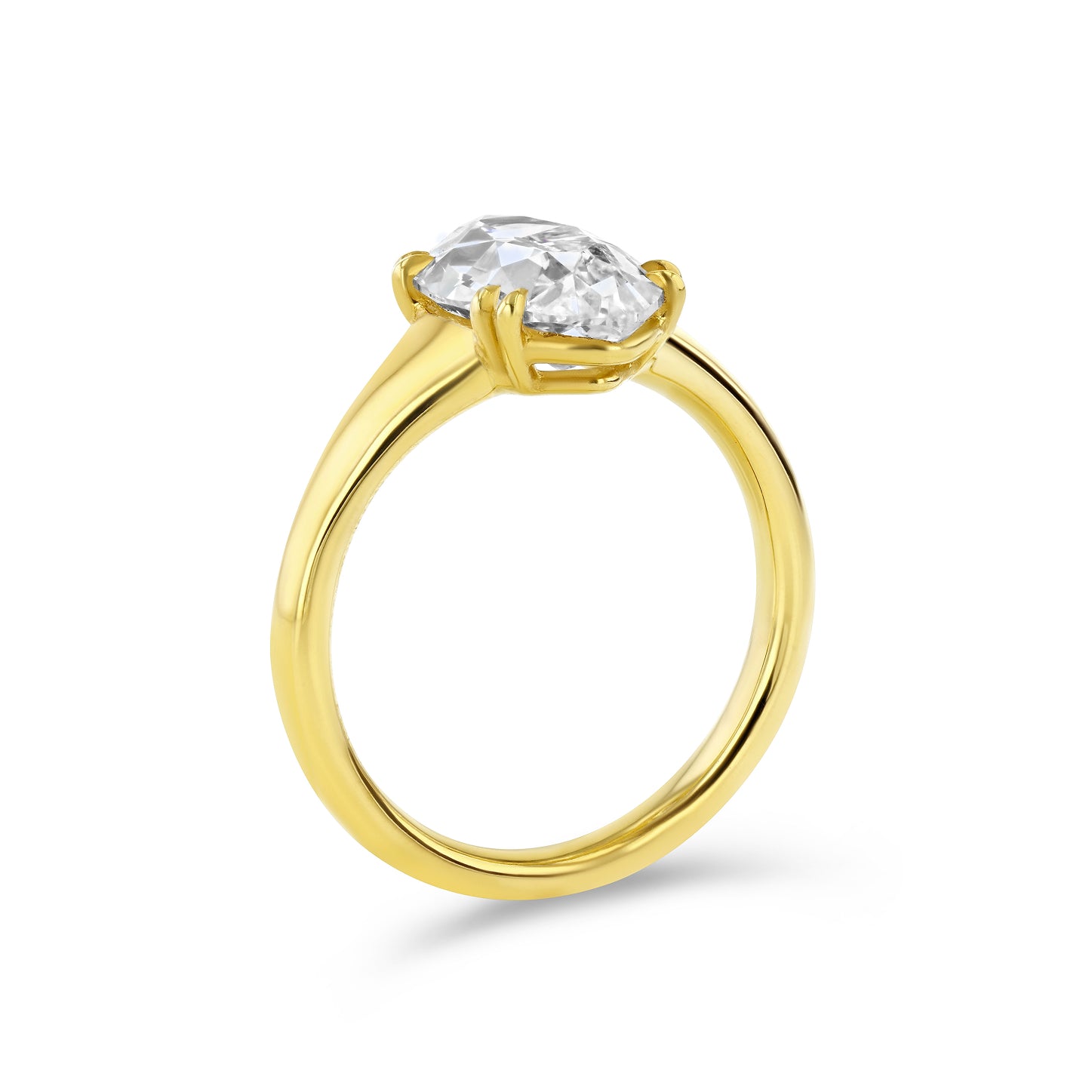 3.03ct Moval Lab Diamond Dove Ring