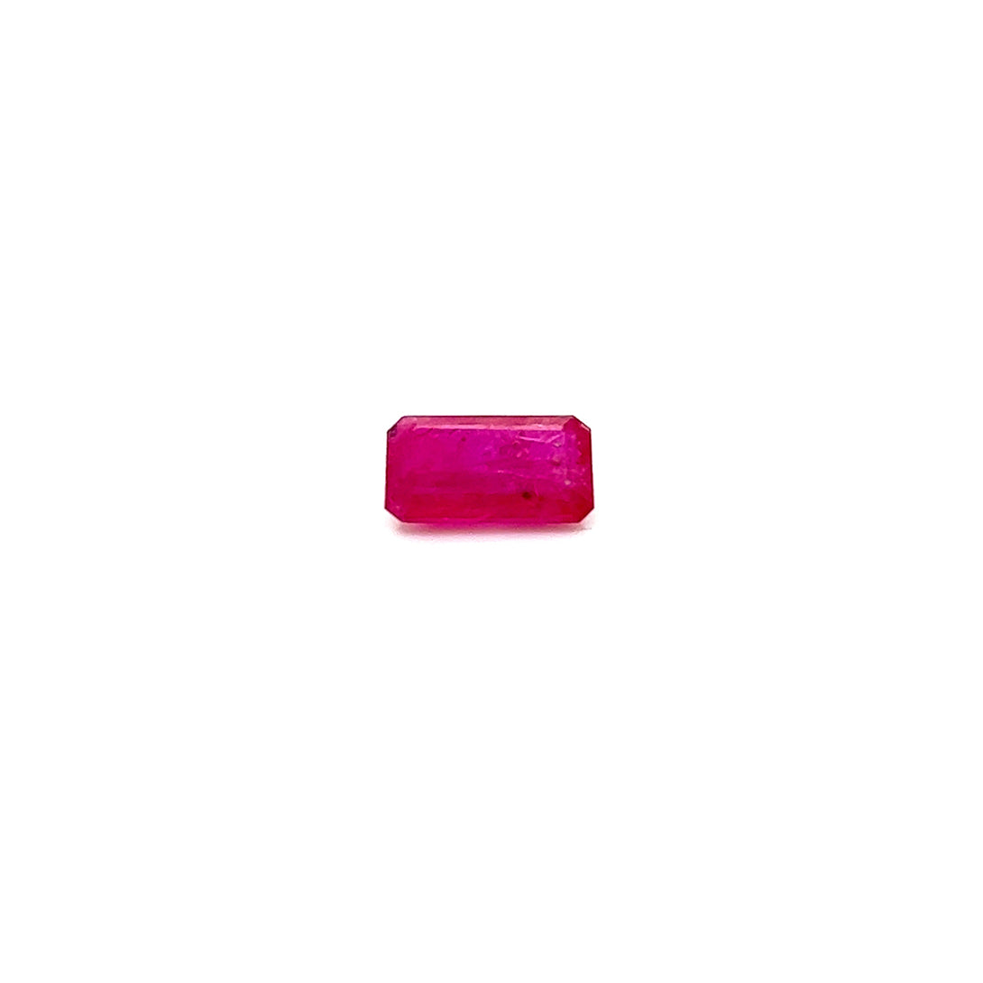 BESPOKE 3.05CT EMERALD CUT RUBY RING