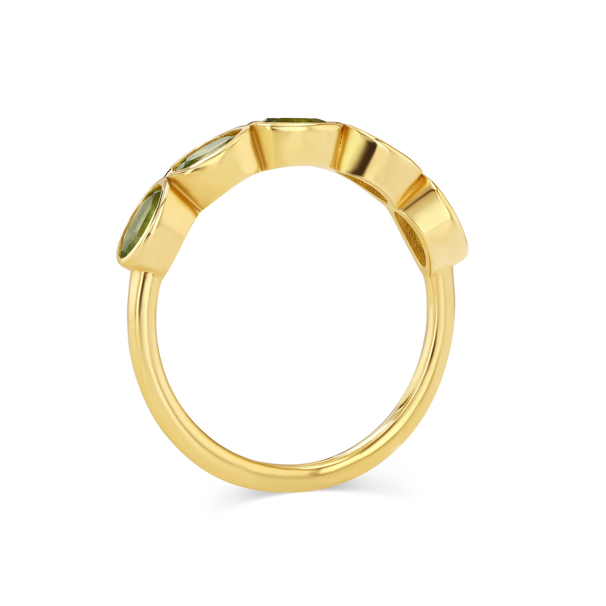 PERIDOT OVAL BEZEL RING