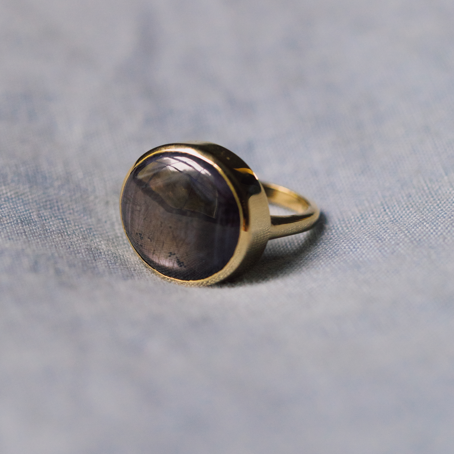 33.52ct Star Sapphire Cabochon Bezel Ring