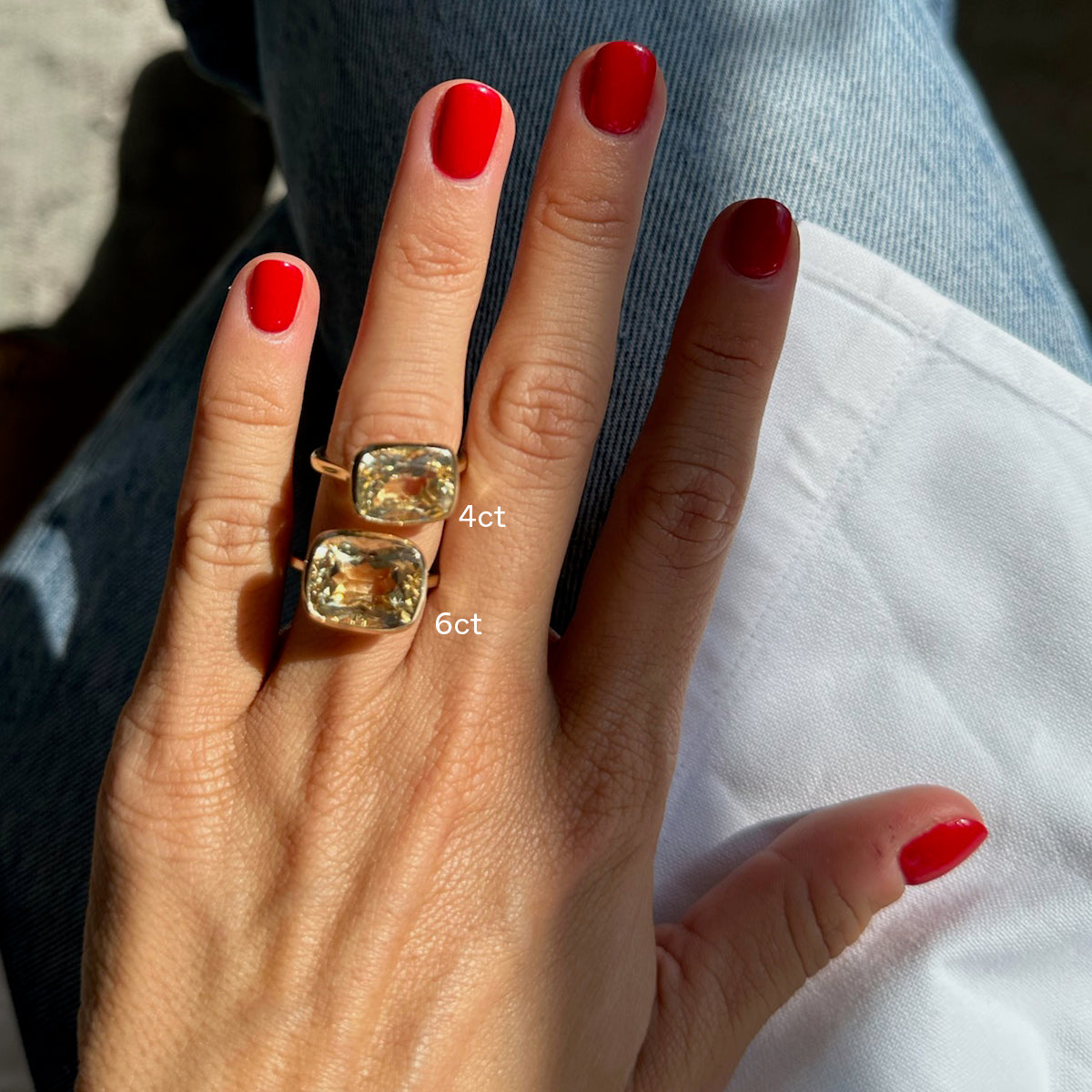 4CT CITRINE GEORGIA BIRTHSTONE RING