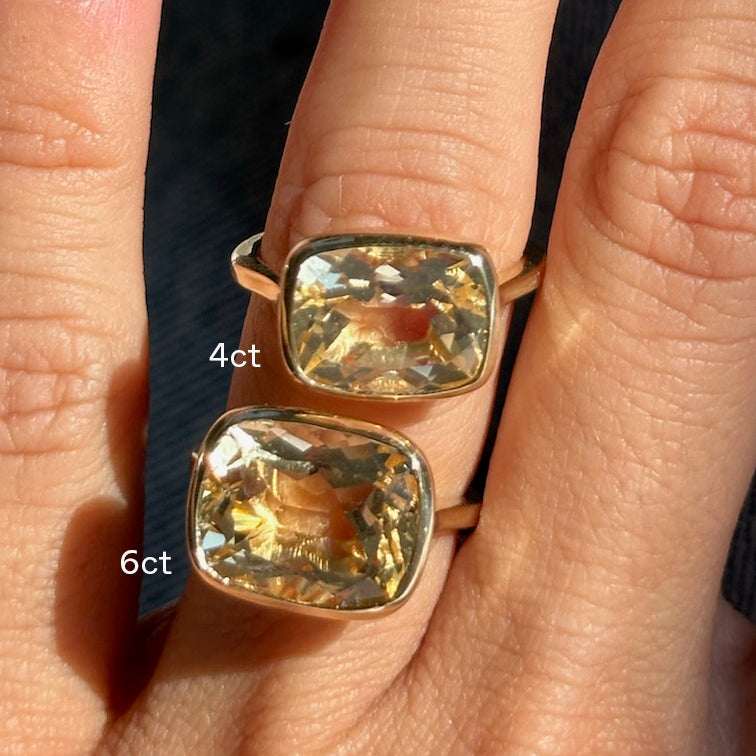 4CT CITRINE GEORGIA BIRTHSTONE RING