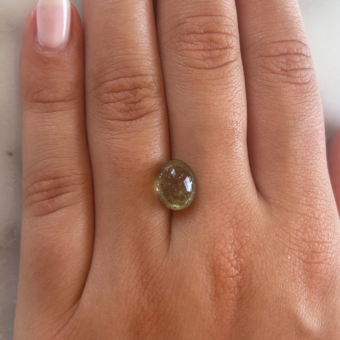 BESPOKE 5.06CT GREEN SAPPHIRE RING