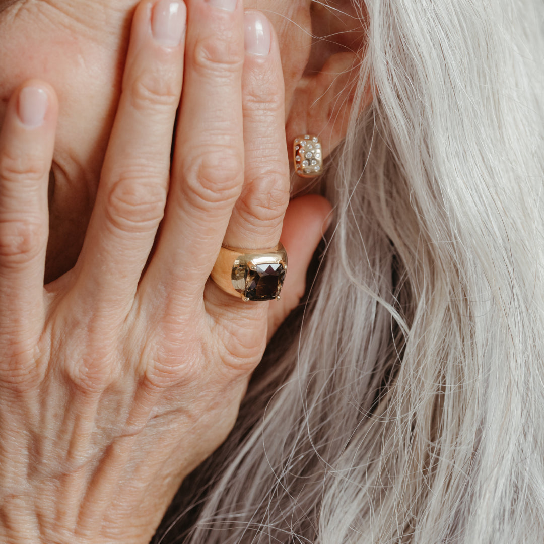 5.50CT SMOKY QUARTZ JUMBO CLOUD RING