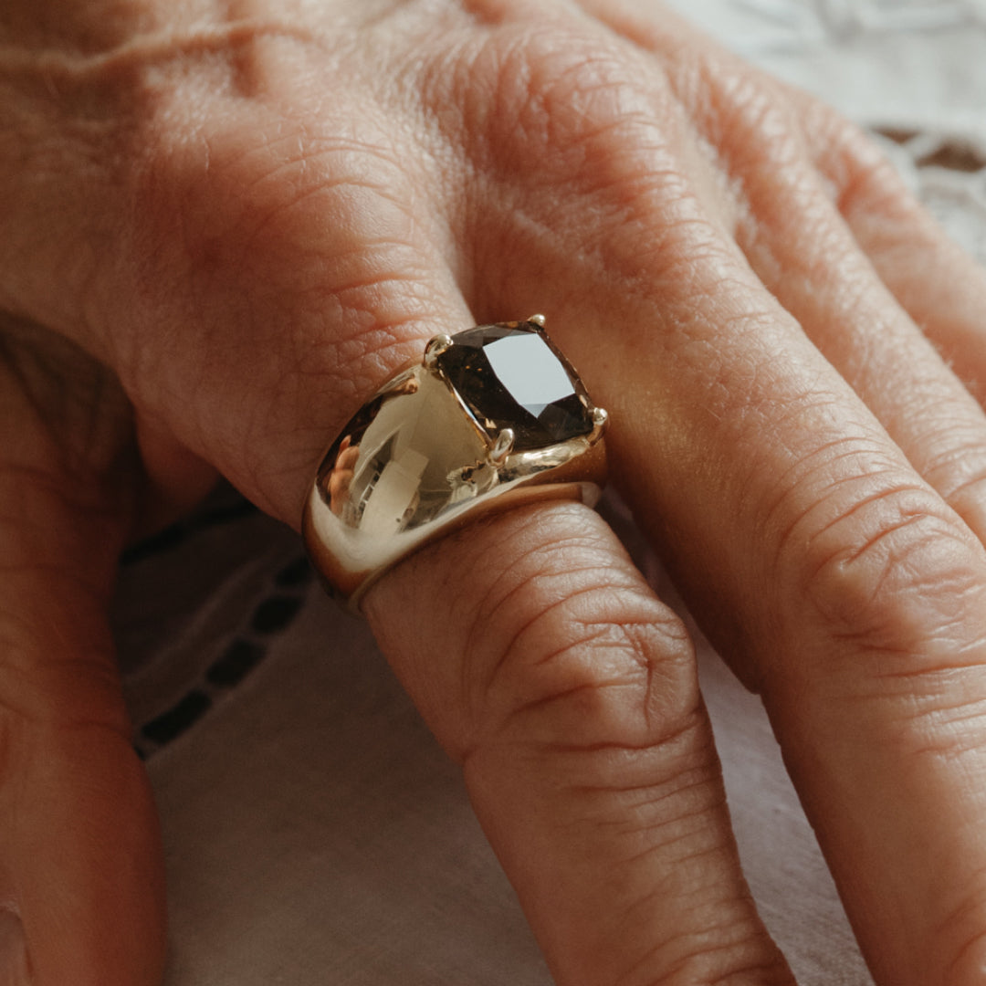 5.50CT SMOKY QUARTZ JUMBO CLOUD RING