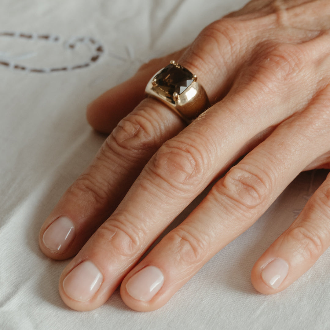 5.50CT SMOKY QUARTZ JUMBO CLOUD RING