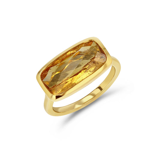 5.79CT TOPAZ BEZEL RING