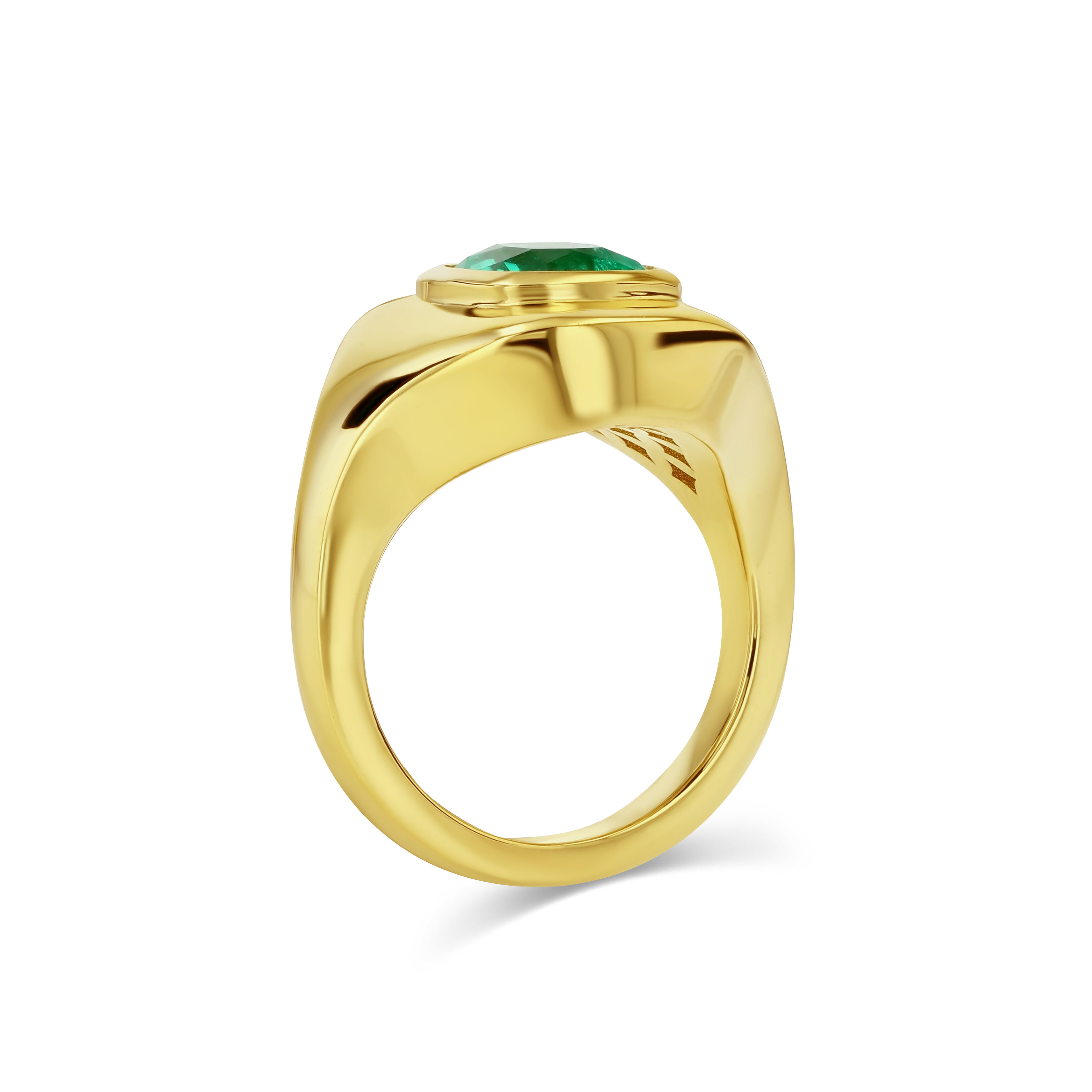1.22CT MUZO EMERALD RIPPLE RING