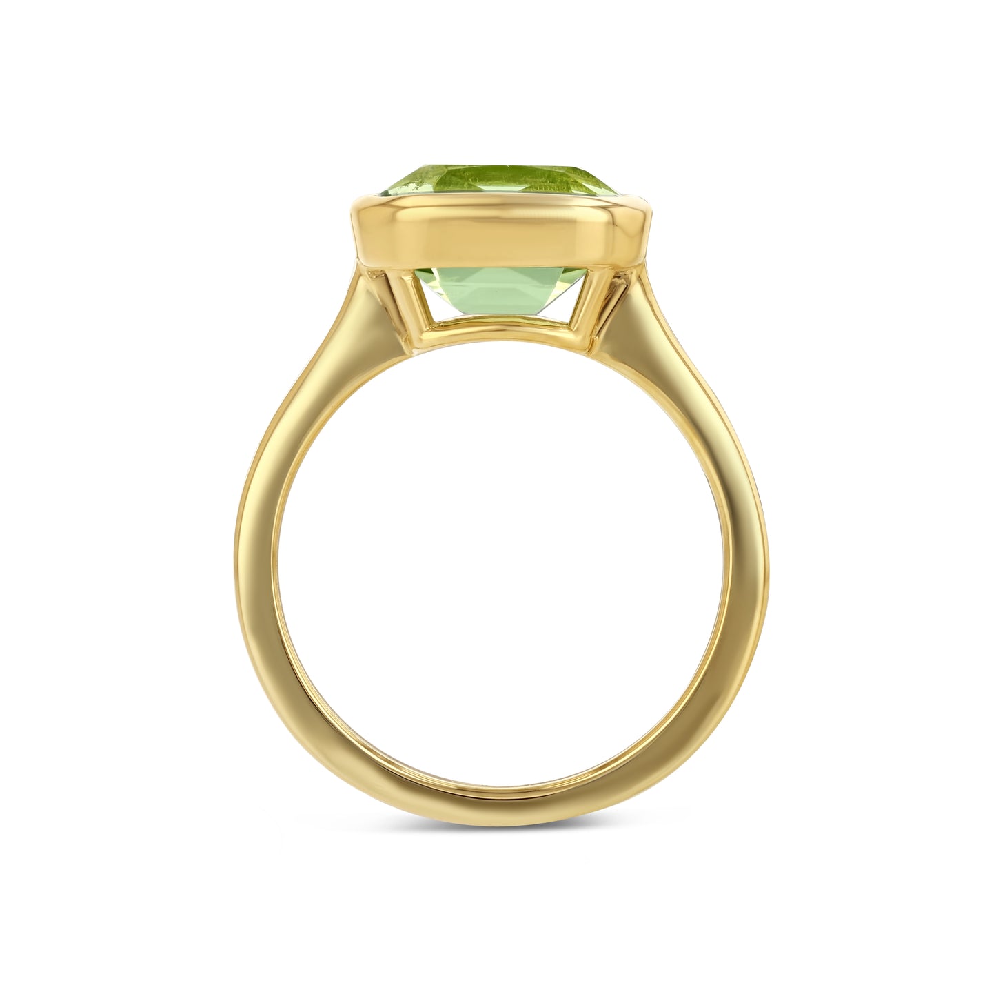 PERIDOT BEZEL SET SOLITAIRE RING