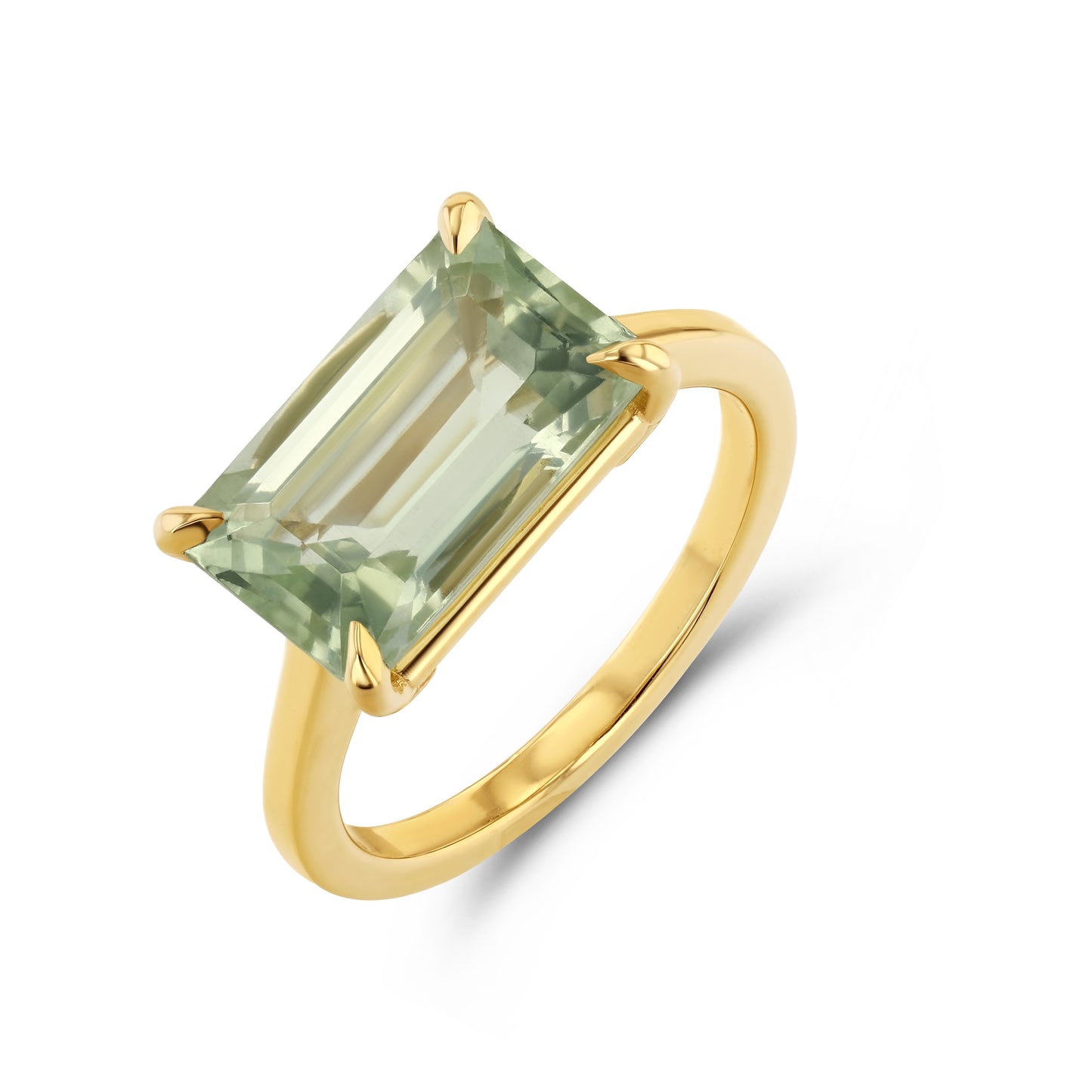 LIGHT GREEN BERYL PRONG RING