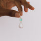 Emerald Pearl Diamond Drop Earrings