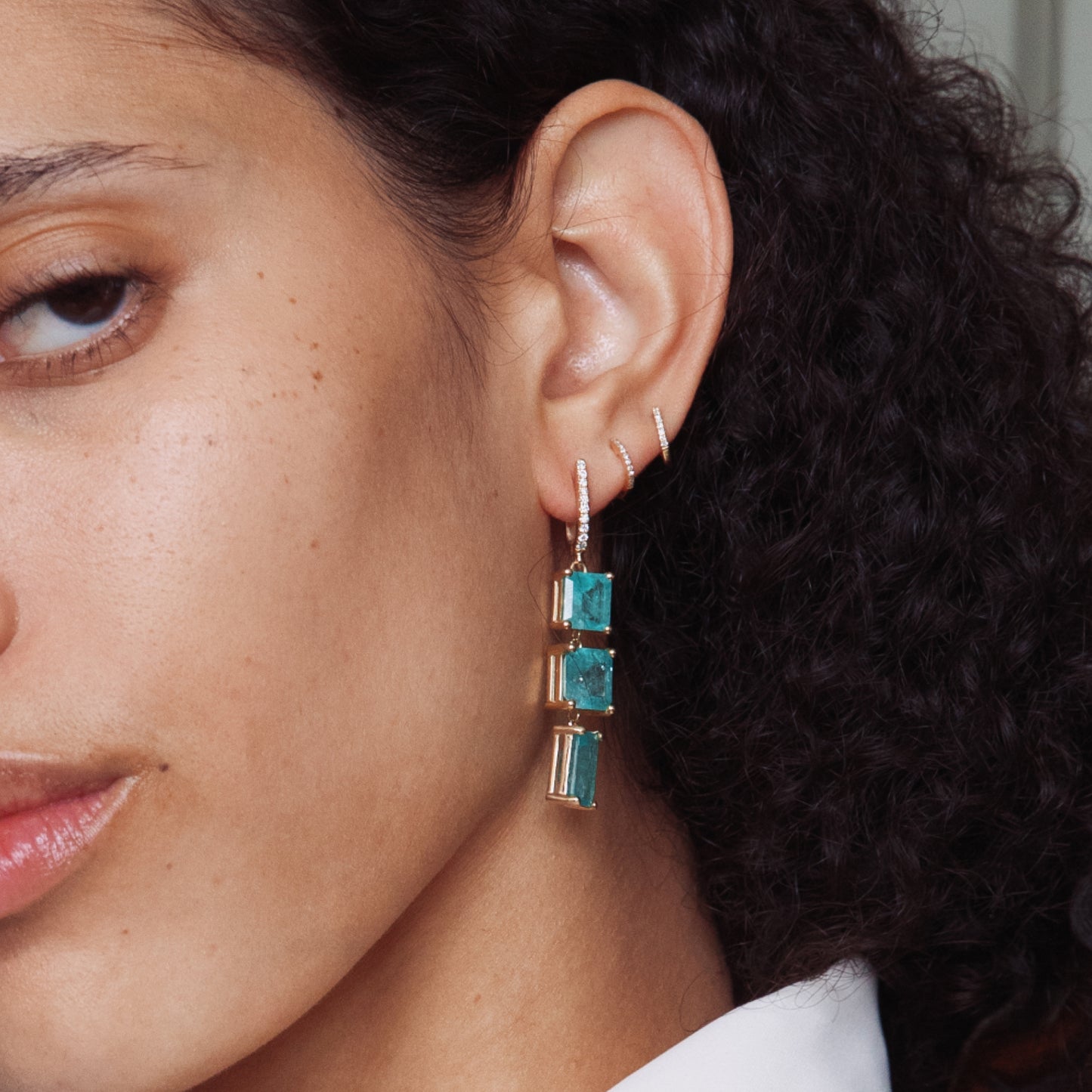 Emerald Cascade Earrings