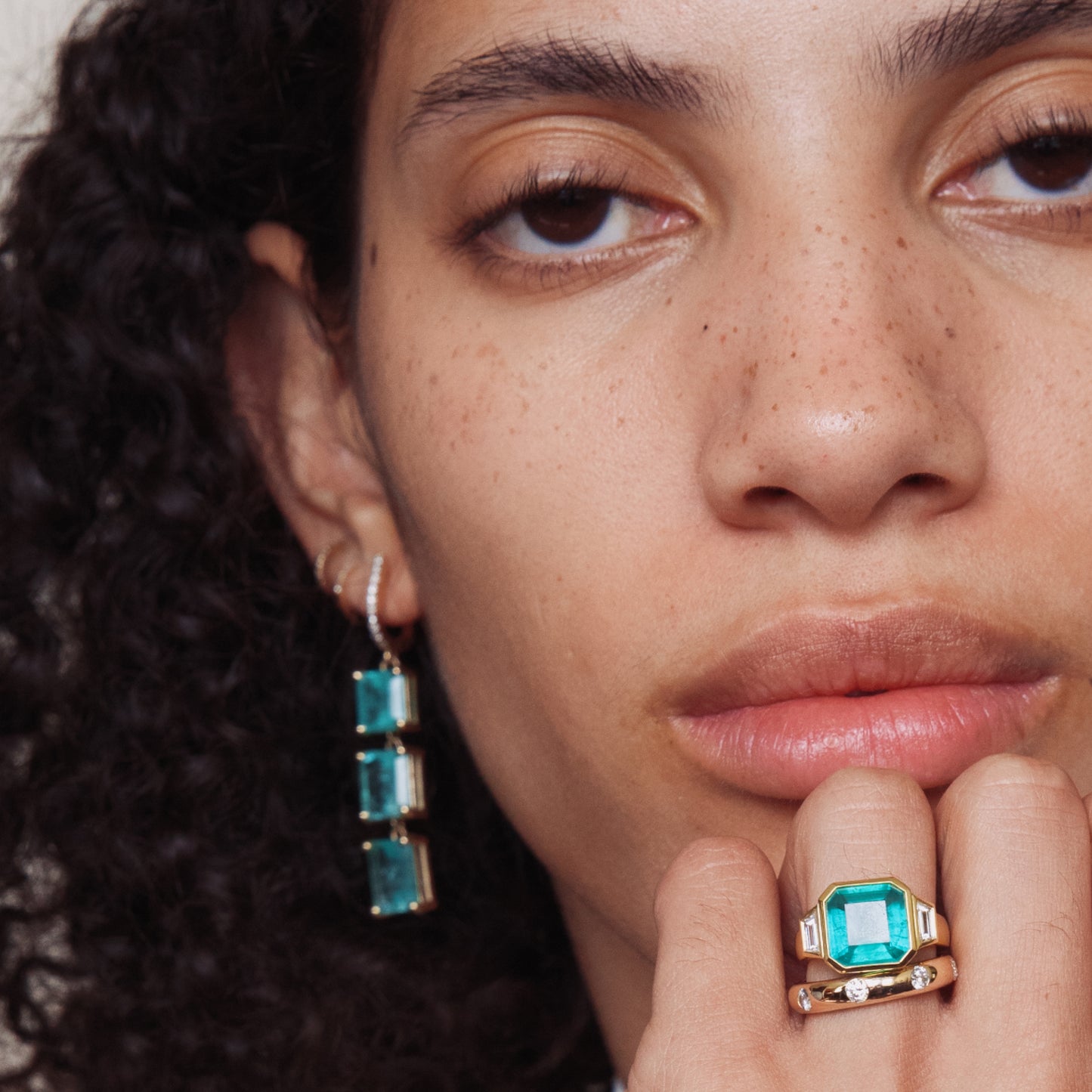 Emerald Cascade Earrings