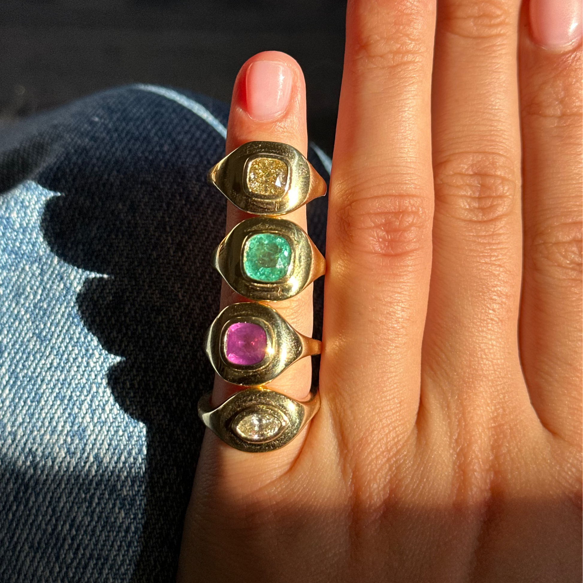 0.43CT DIAMOND MARQUISE RIPPLE RING