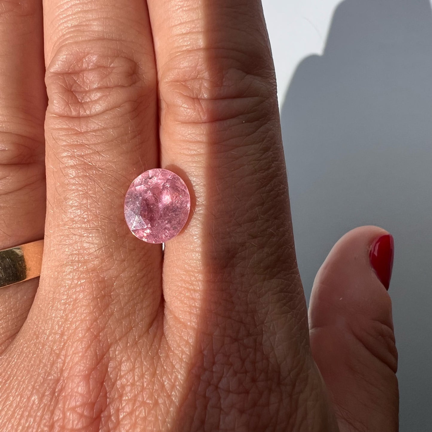 BESPOKE 3.10CT PINK TOURMALINE OVAL RING