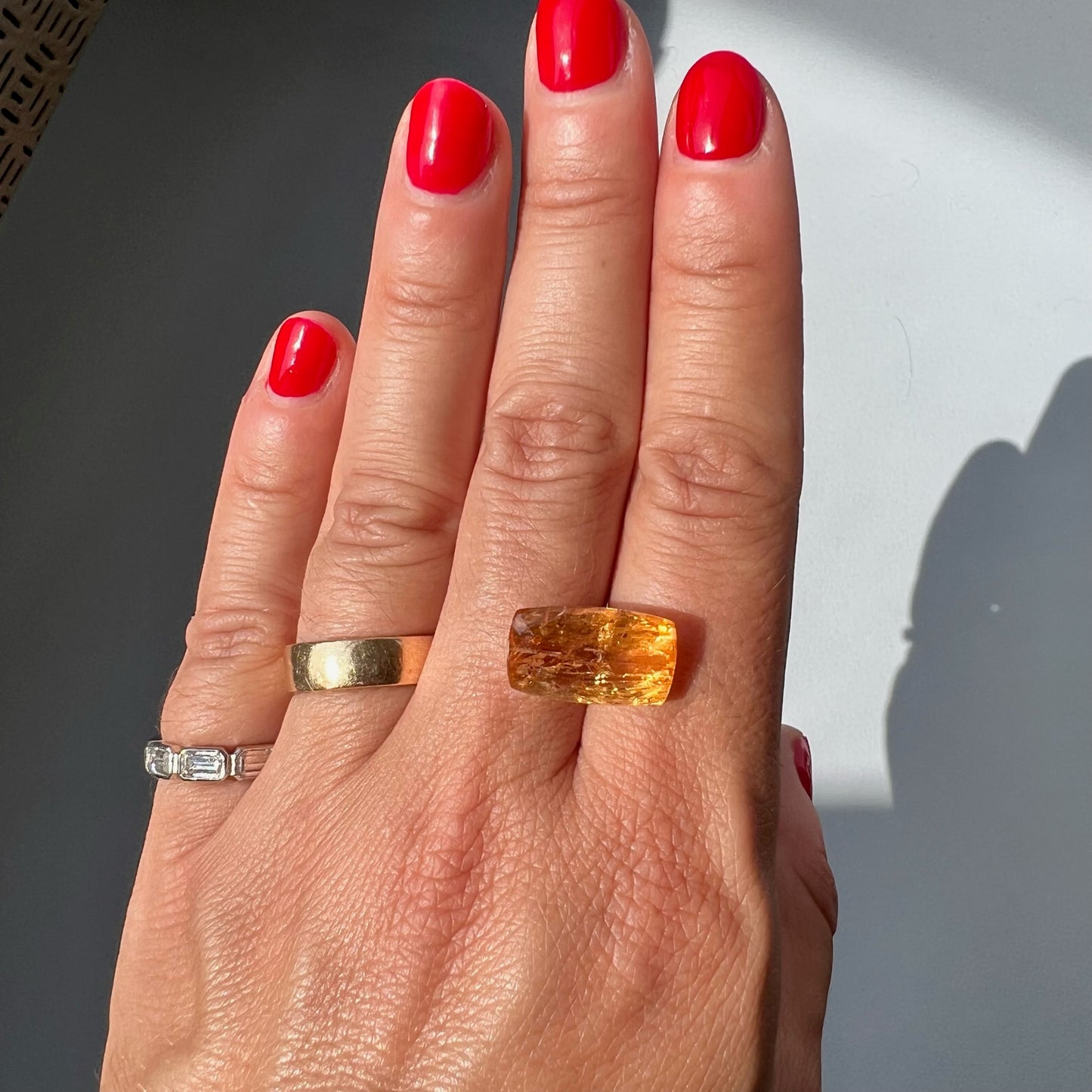 BESPOKE 9.15CT IMPERIAL TOPAZ RING