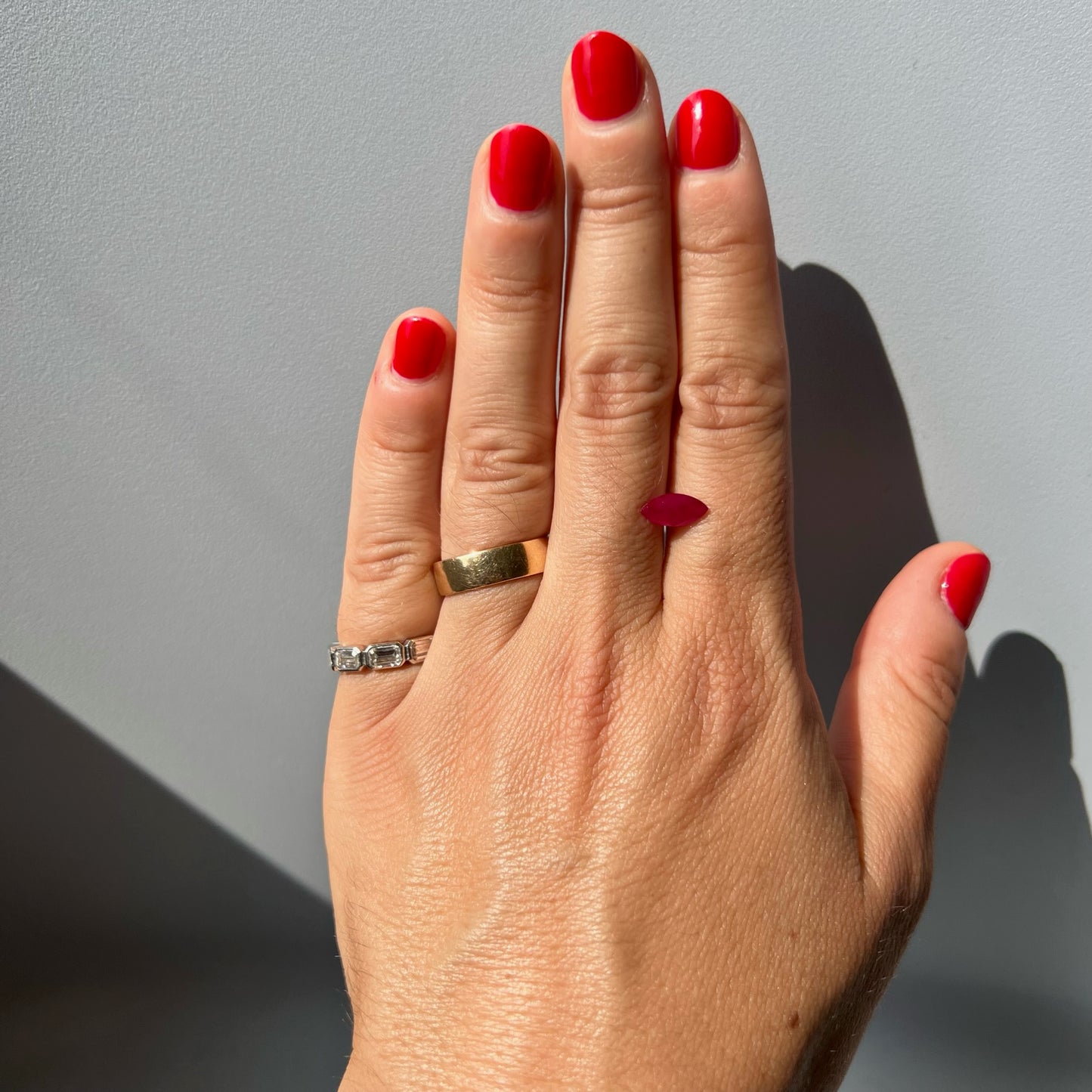 BESPOKE 1.45CT MARQUISE RUBY RING