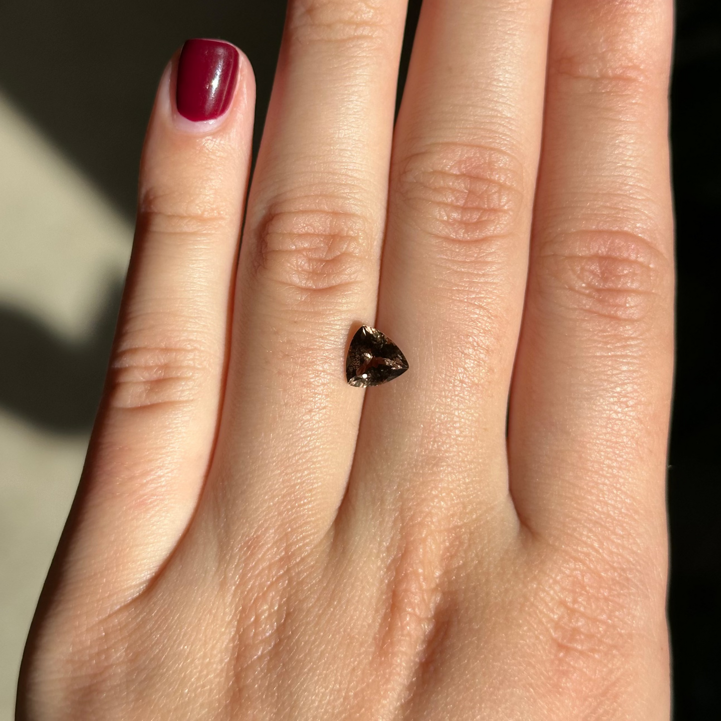 Bespoke 1.21ct Brown Trilliant Tourmaline