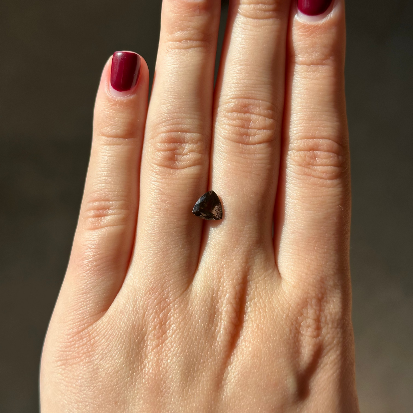 Bespoke 1.21ct Brown Trilliant Tourmaline