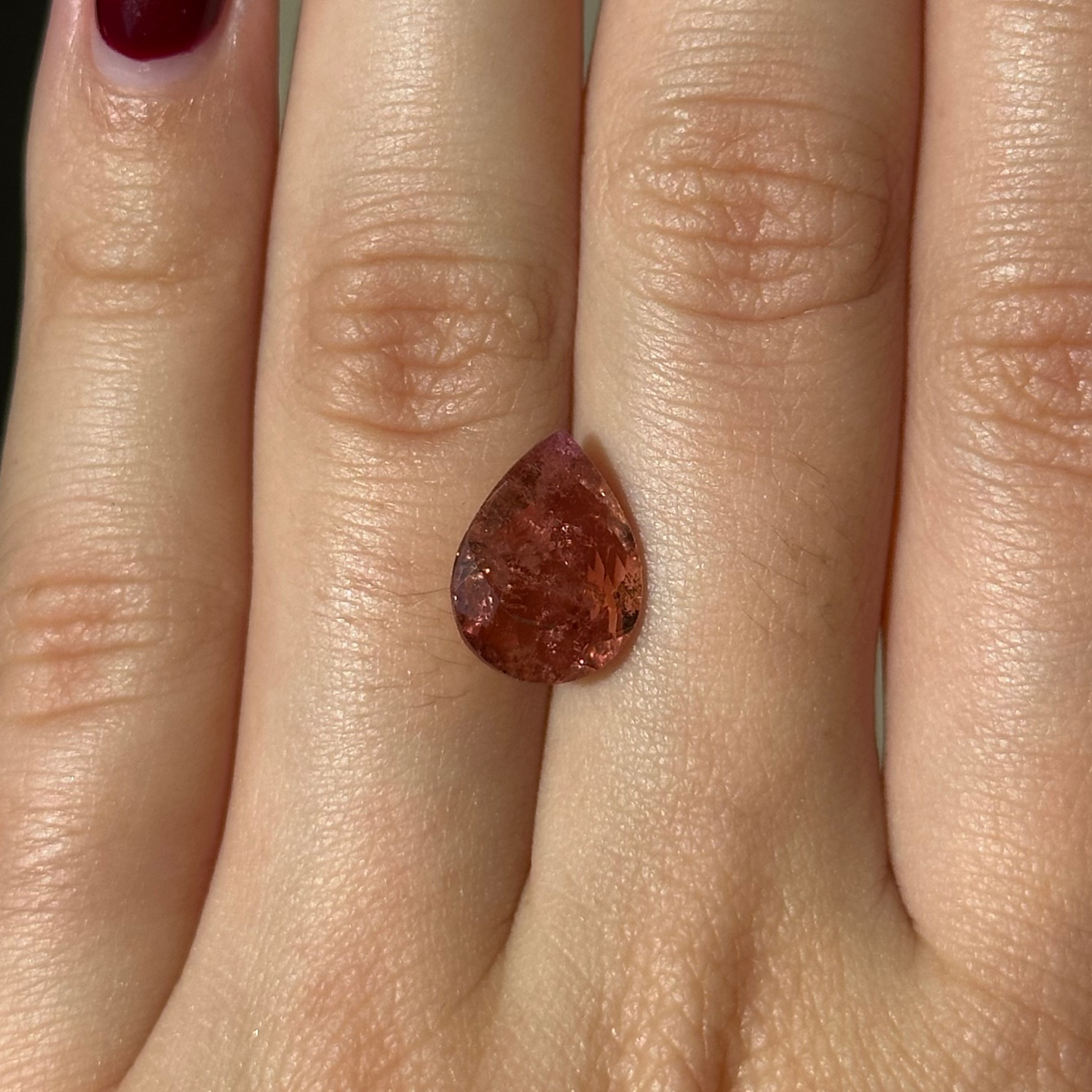Bespoke 3.56ct Orange Pear Tourmaline