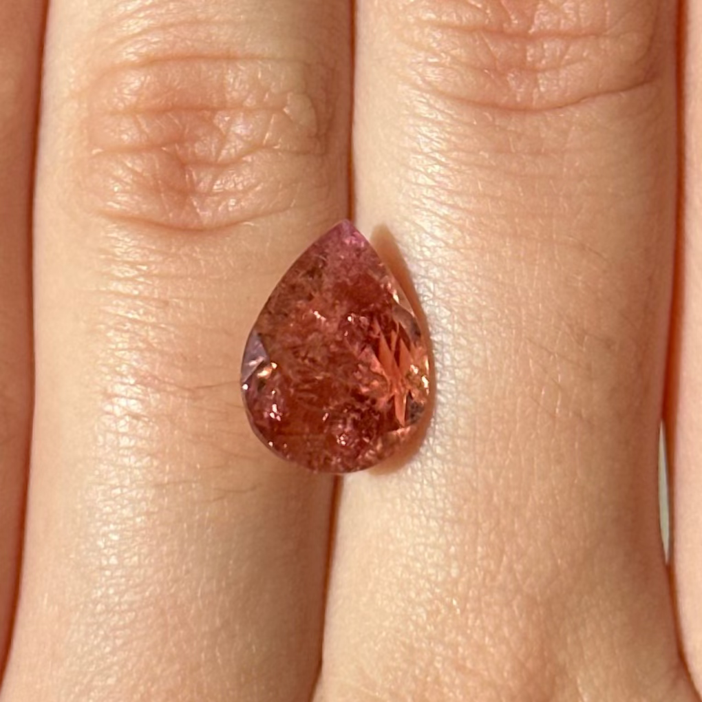 Bespoke 3.56ct Orange Pear Tourmaline