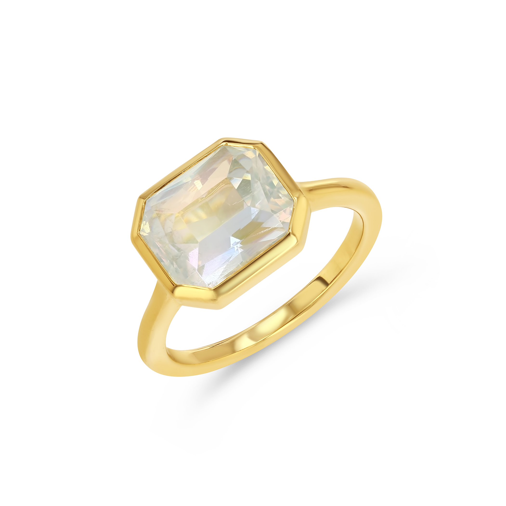 Moonstone Bezel Set Ring