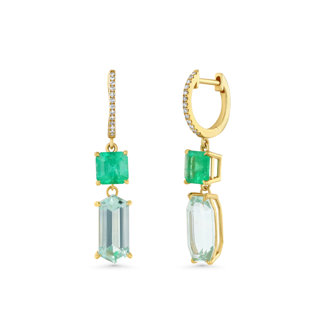 Muzo Emerald & Mint Beryl Drops