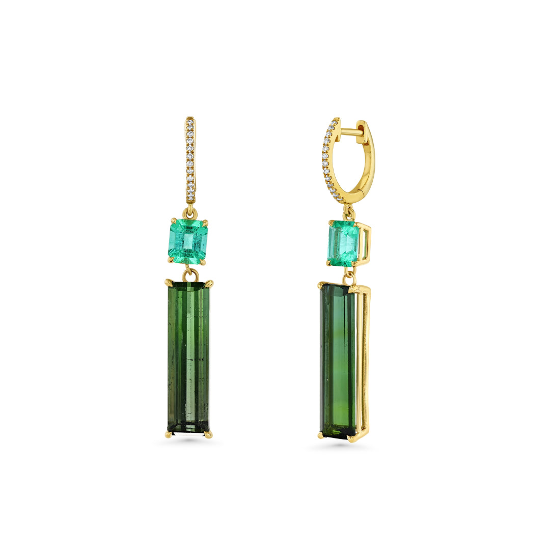Muzo Emerald & Tourmaline Drops