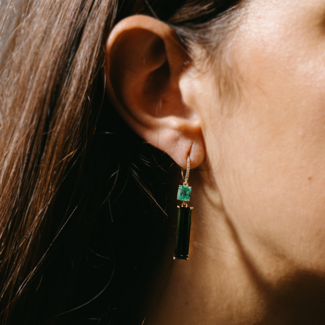 Muzo Emerald & Tourmaline Drops
