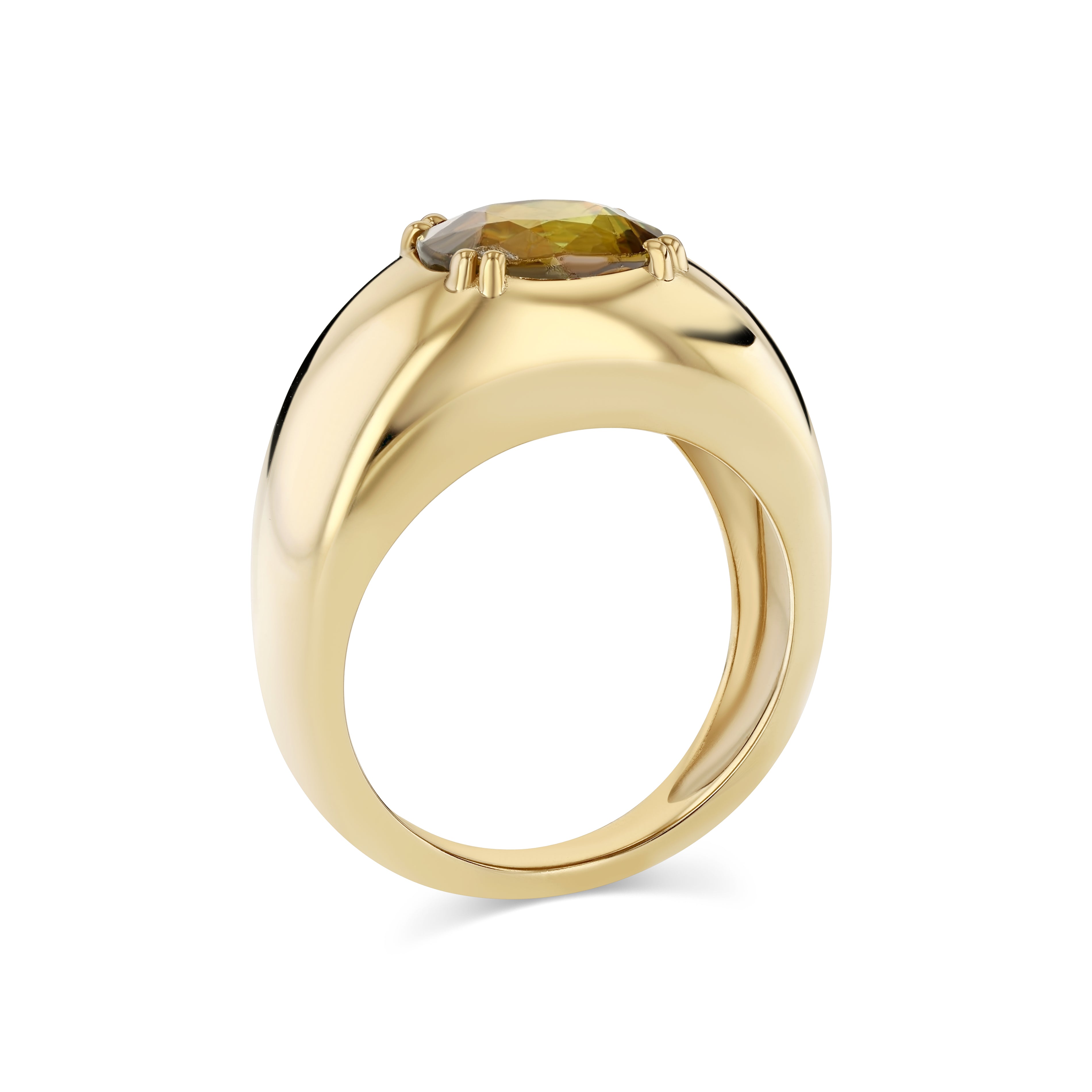 7.99CT SPHENE DOUBLE PRONG CLOUD RING