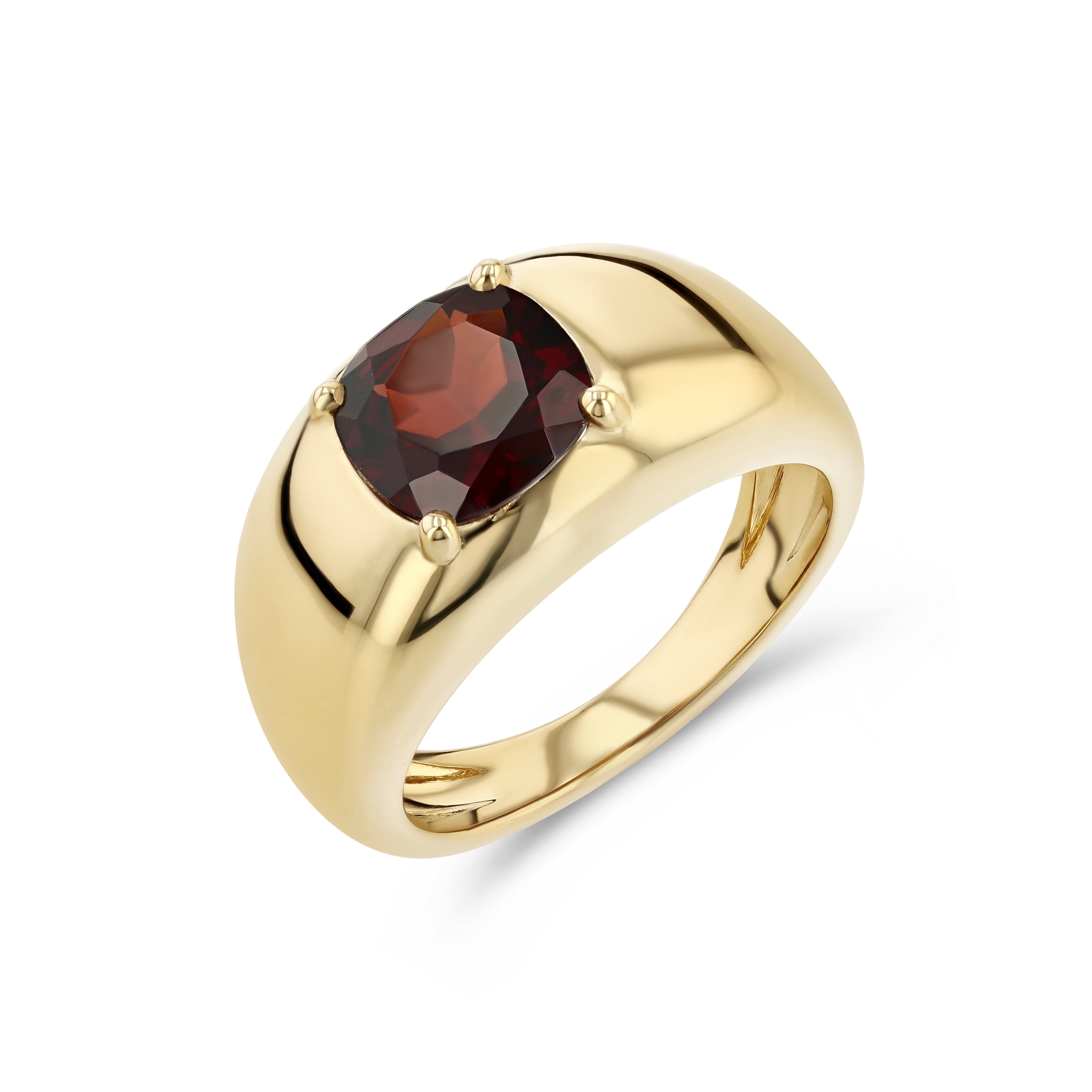 2CT GARNET CUSHION CLOUD RING