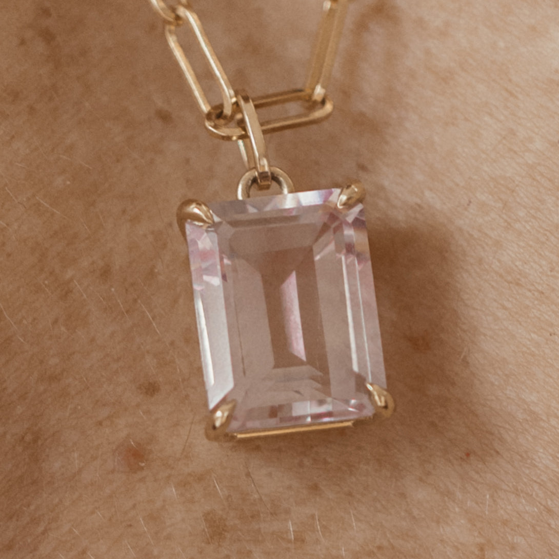 Amethyst Emerald Cut Charm