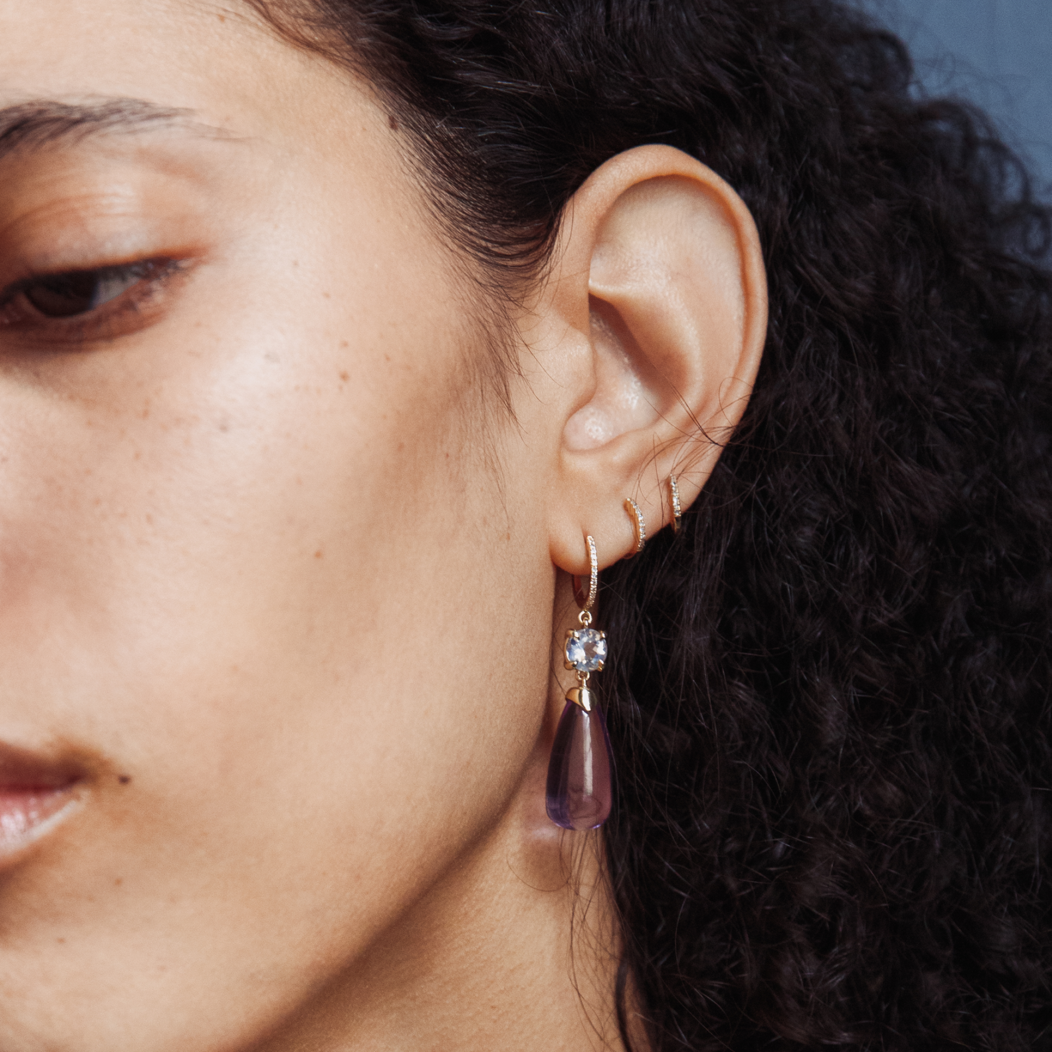 Amethyst & Moonstone Drops